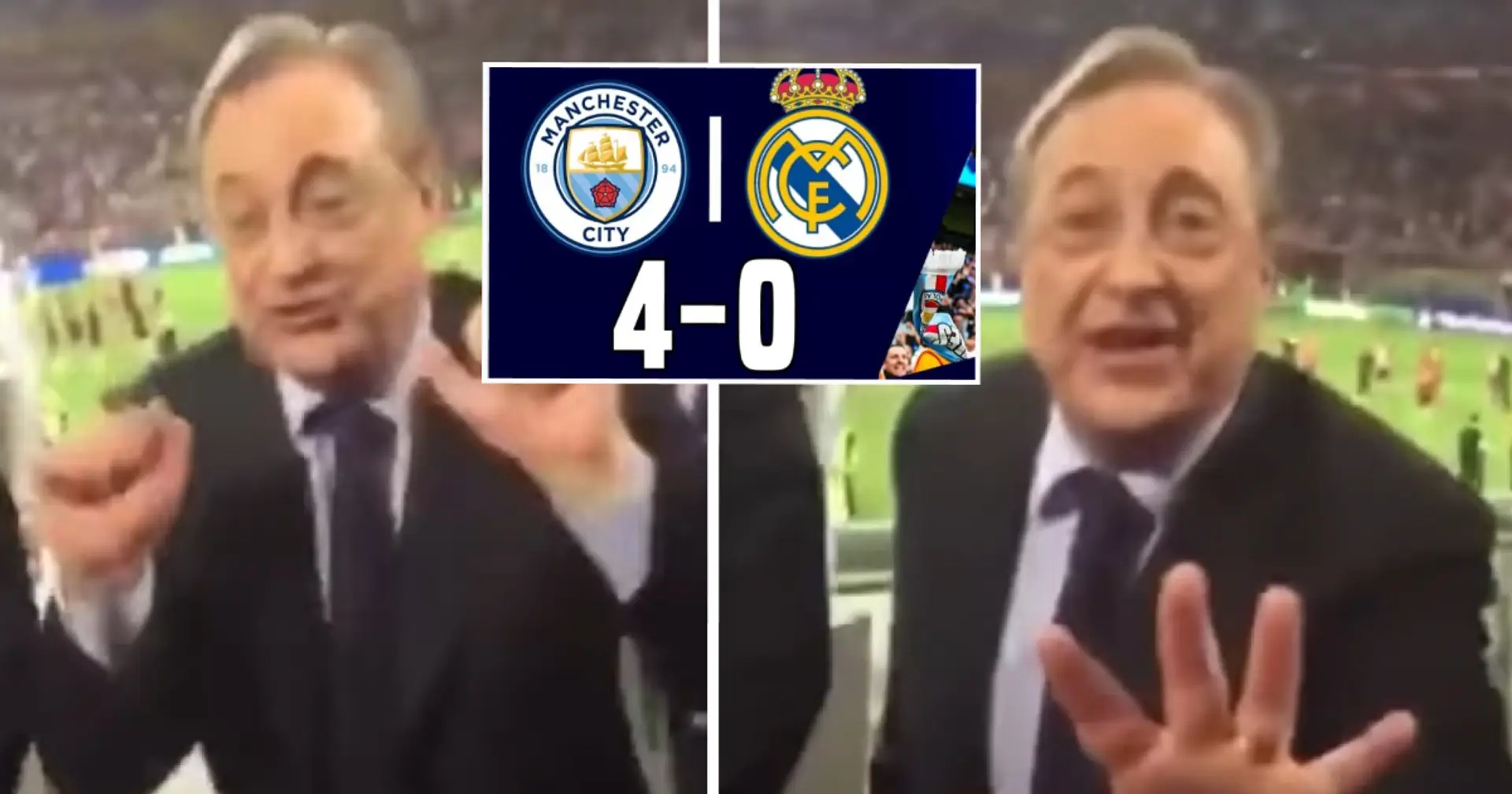Revelada la reacción de Florentino Pérez a la dura derrota vs Manchester City