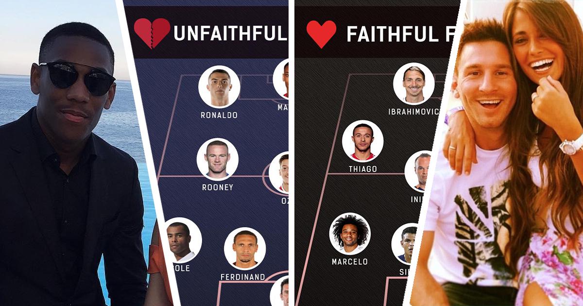 Most faithful husbands among top players vs Most unfaithful Ultimate XI