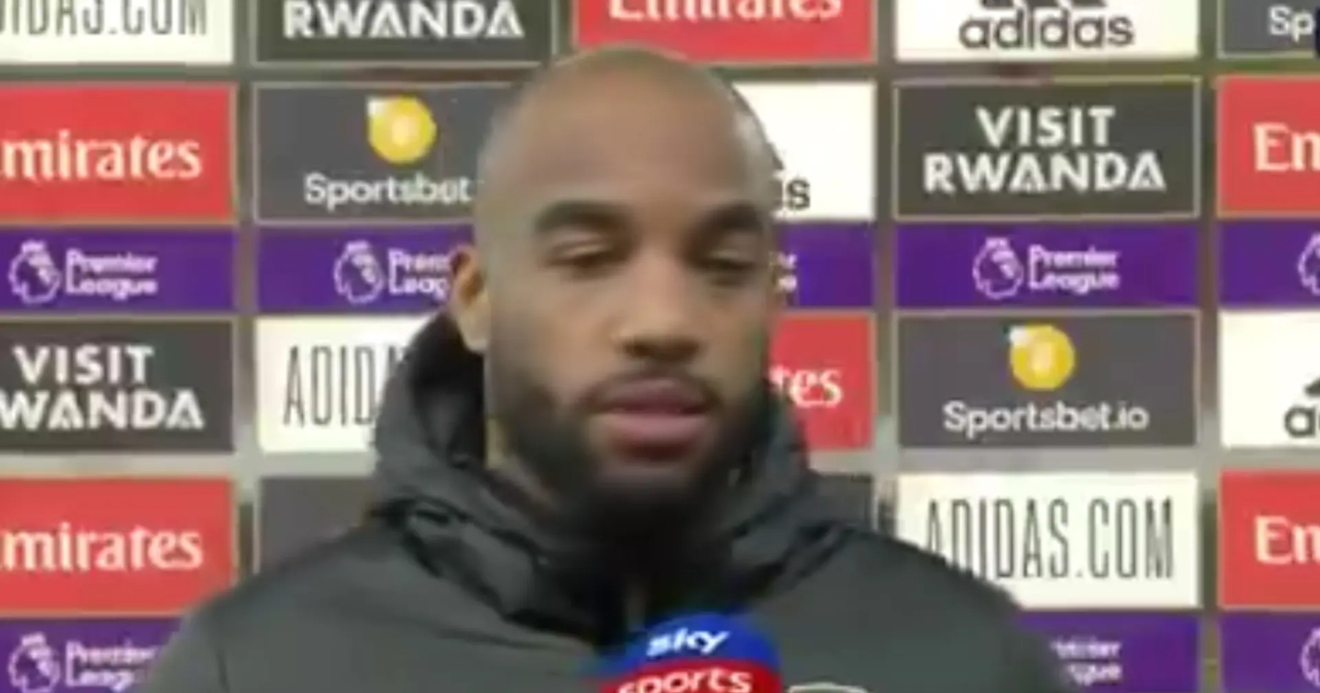 Lacazette: 'We were lucky to get the penalty'