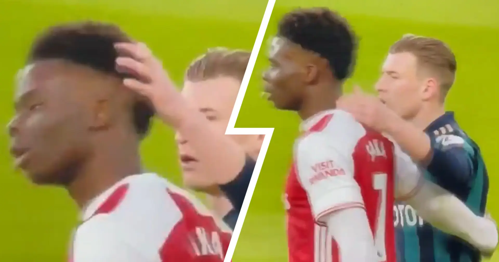 Saka totally unfazed as Alioski tried to wind him up during Leeds game