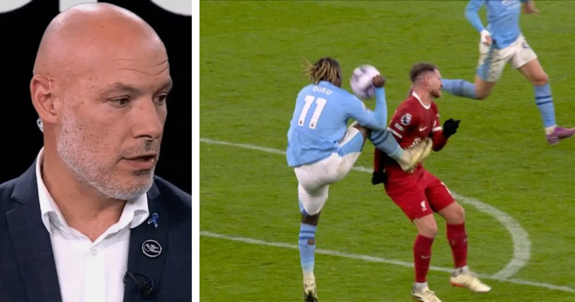 'The ball is too low to head': Howard Webb defends referee decision not to award penalty for Doku karate kick