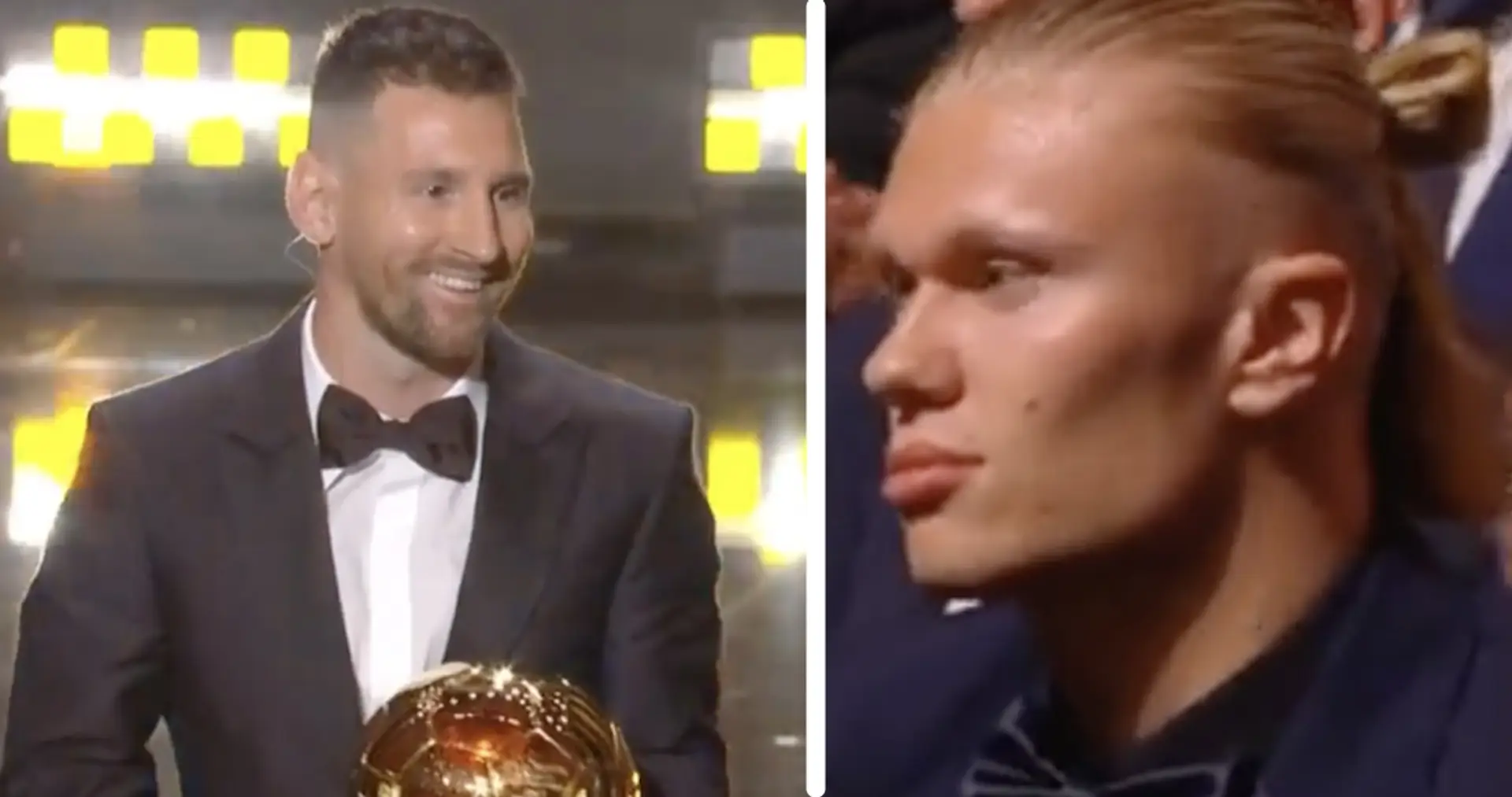 Faces of Haaland and Mbappe the moment Messi proclaimed Ballon d'Or winner – spotted