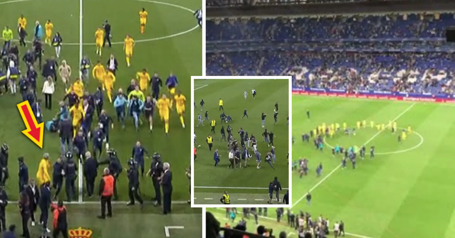 Während das ganze Stadion verrückt wurde: Kameraleute fingen die Tat eines Barça-Spielers ein, als die Fußballer vor den Espanyol-Fans wegliefen 