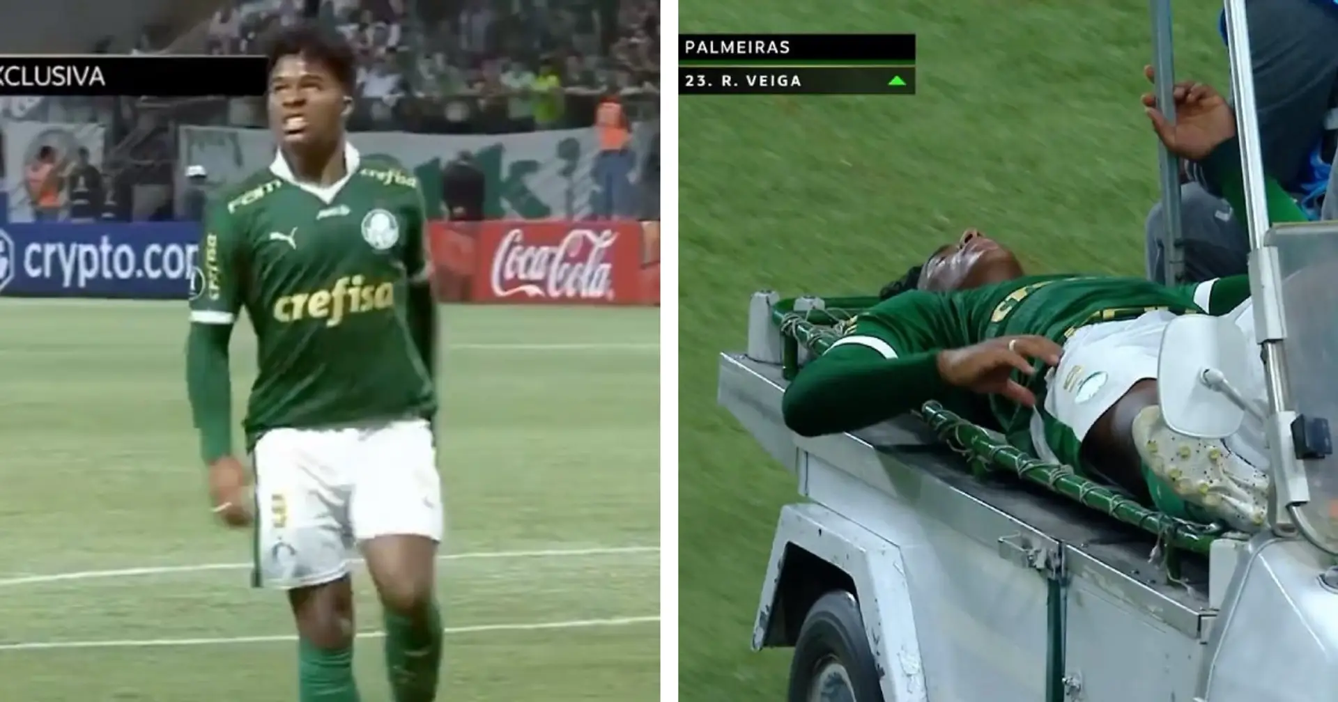 Endrick stretchered off after injury in Palmeiras game