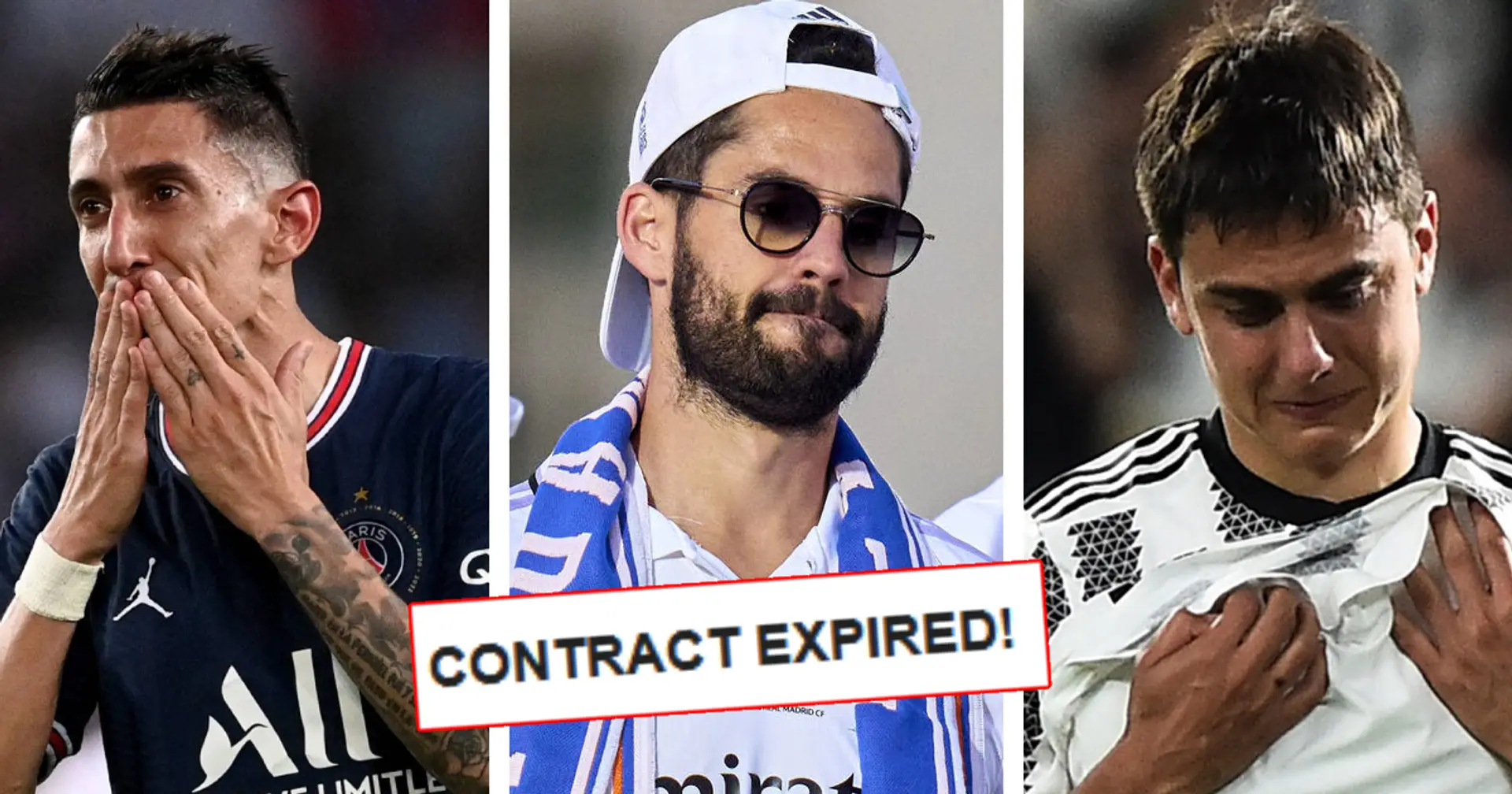 Isco and 20 other top players whose contract expire in a few hours