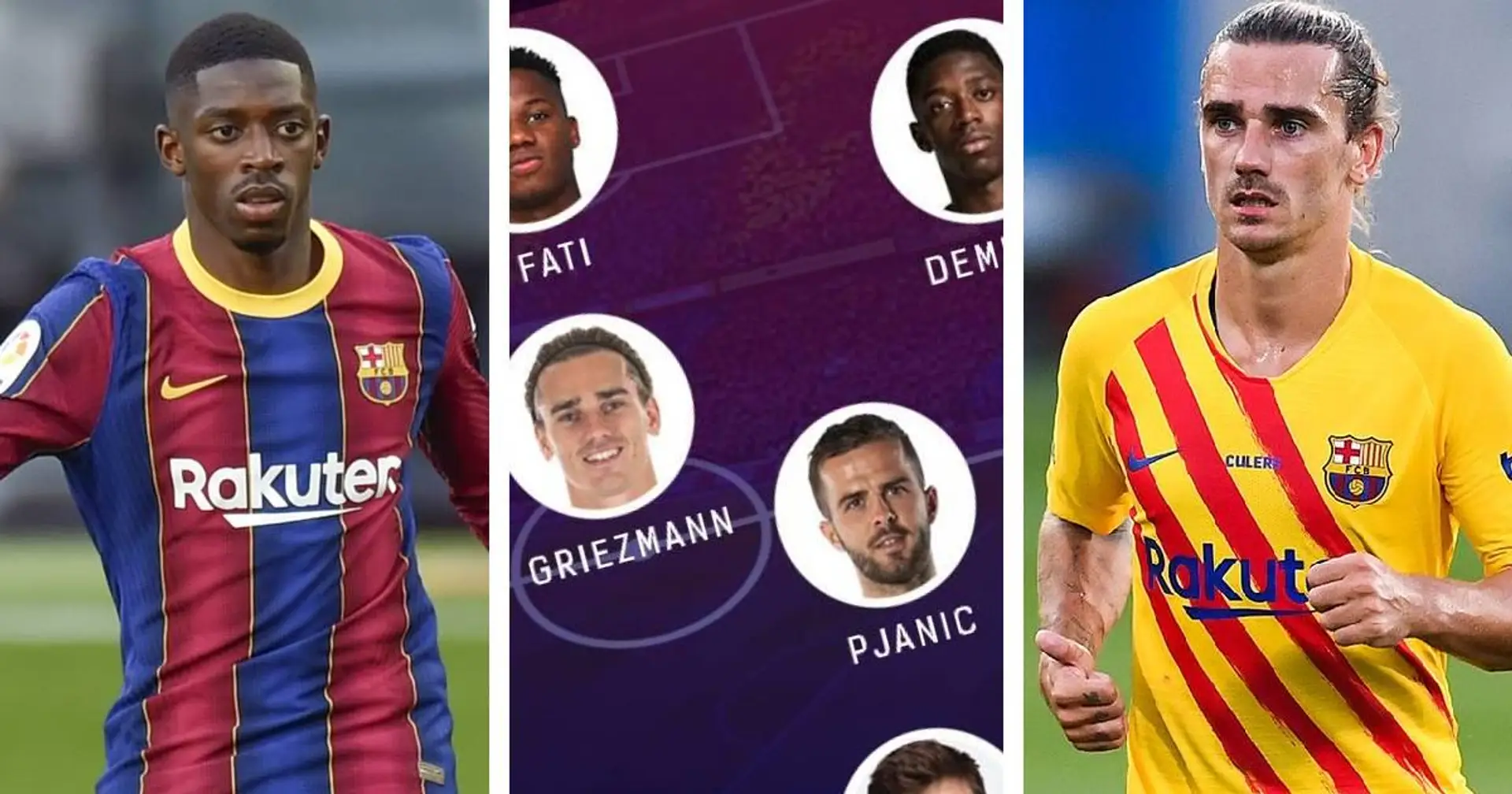 👉¿Dar un descanso a Messi? Elige tu XI favorito vs Dynamo de Kiev de estas 4 opciones