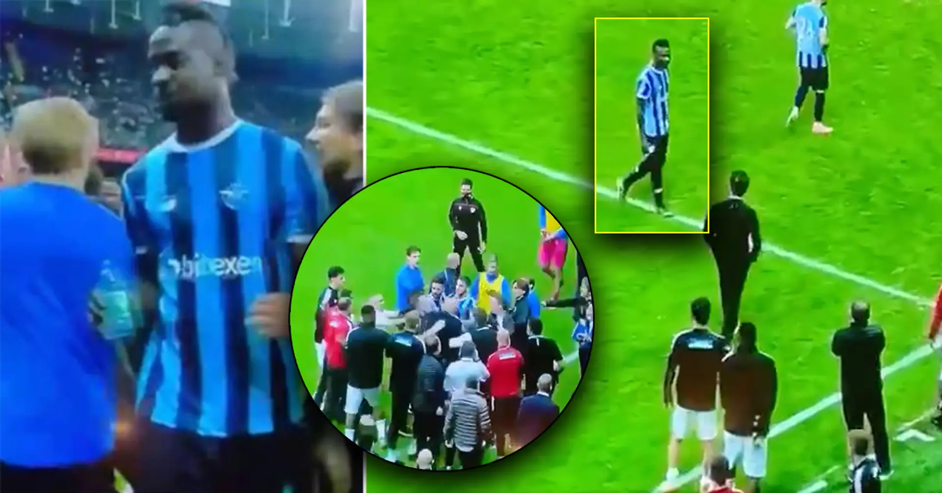 Balotelli celebra un gol frente al entrenador que le llamó 'descerebrado' y se arma una pelea