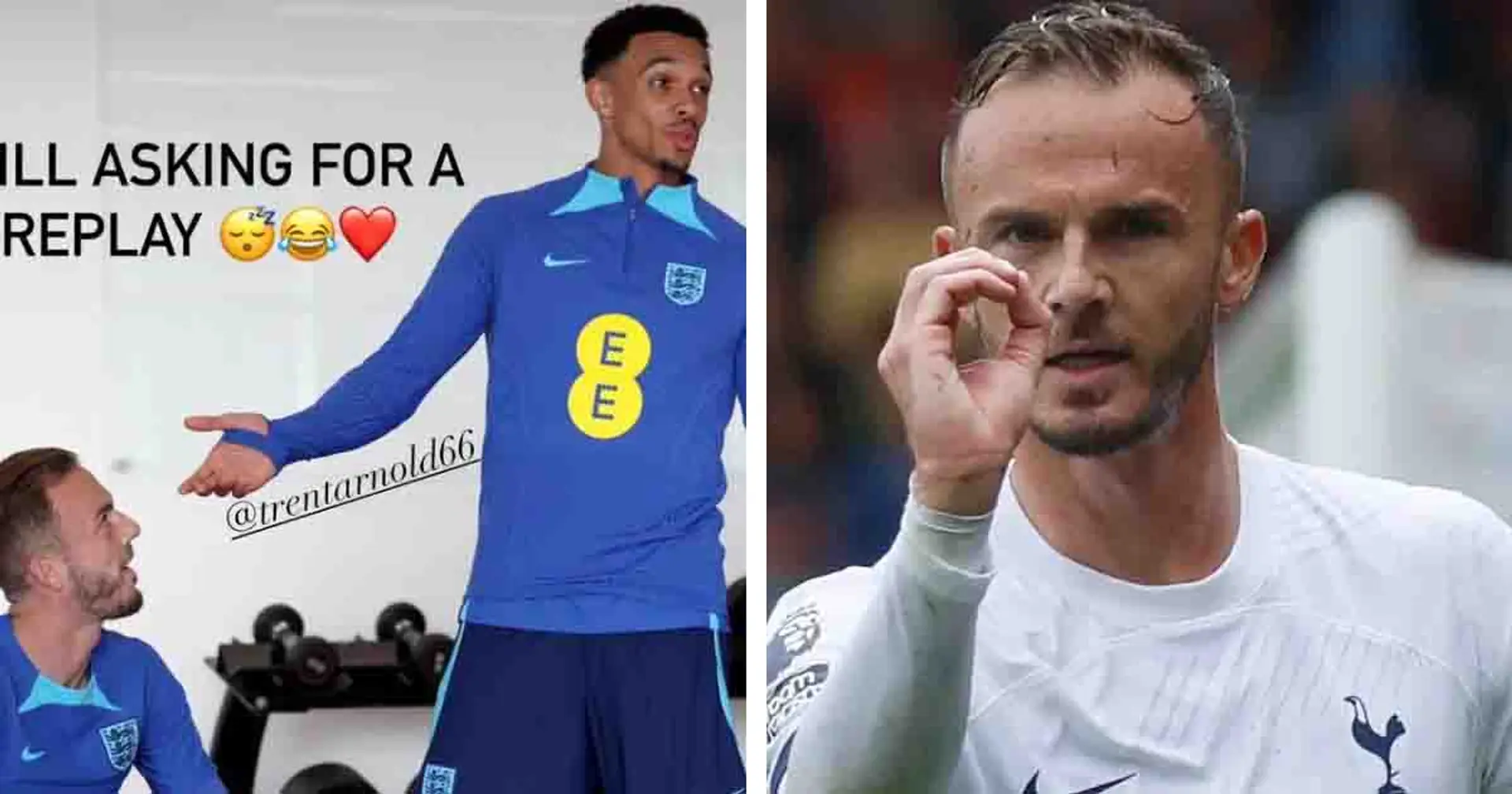 'Still asking for a replay': James Maddison mocks Trent in England camp