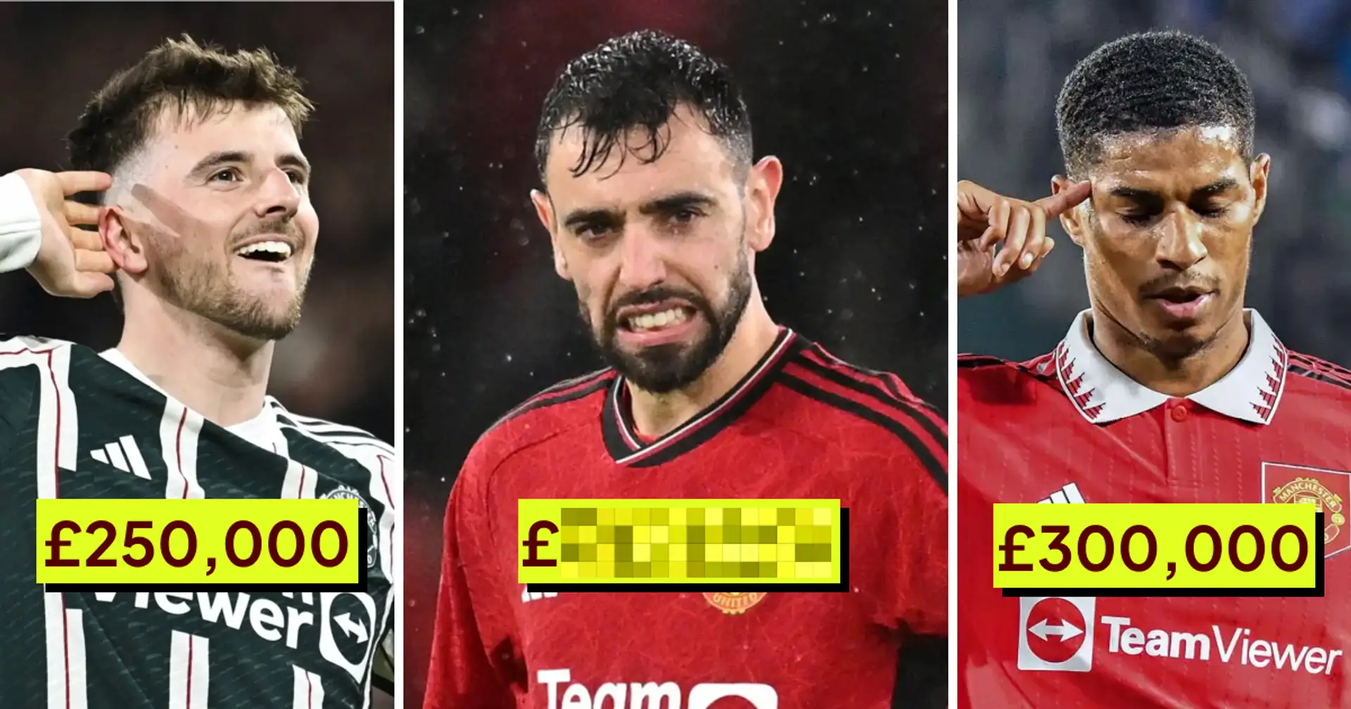 Bruno's Man United salary compared to top 5 highest-earning players at the club