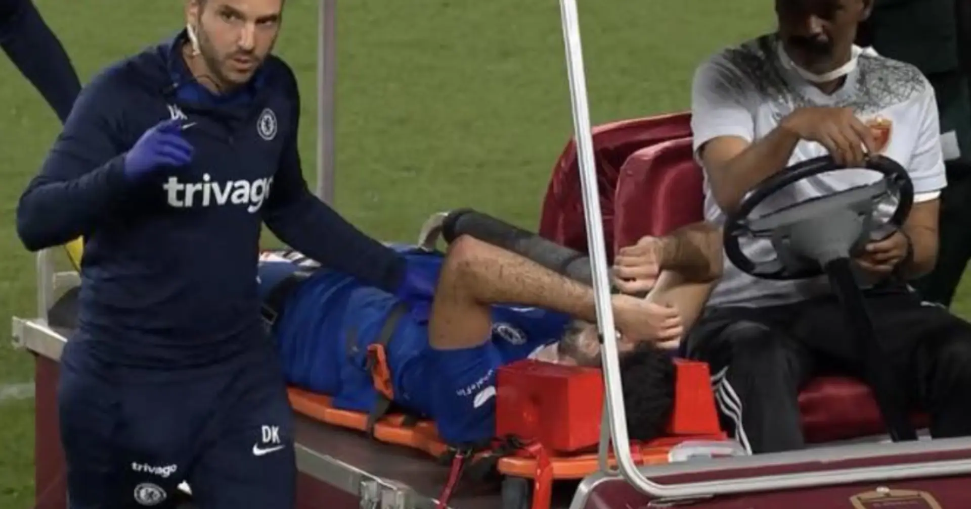 Caught on camera: Broja stretchered off the pitch after injury in Villa friendly