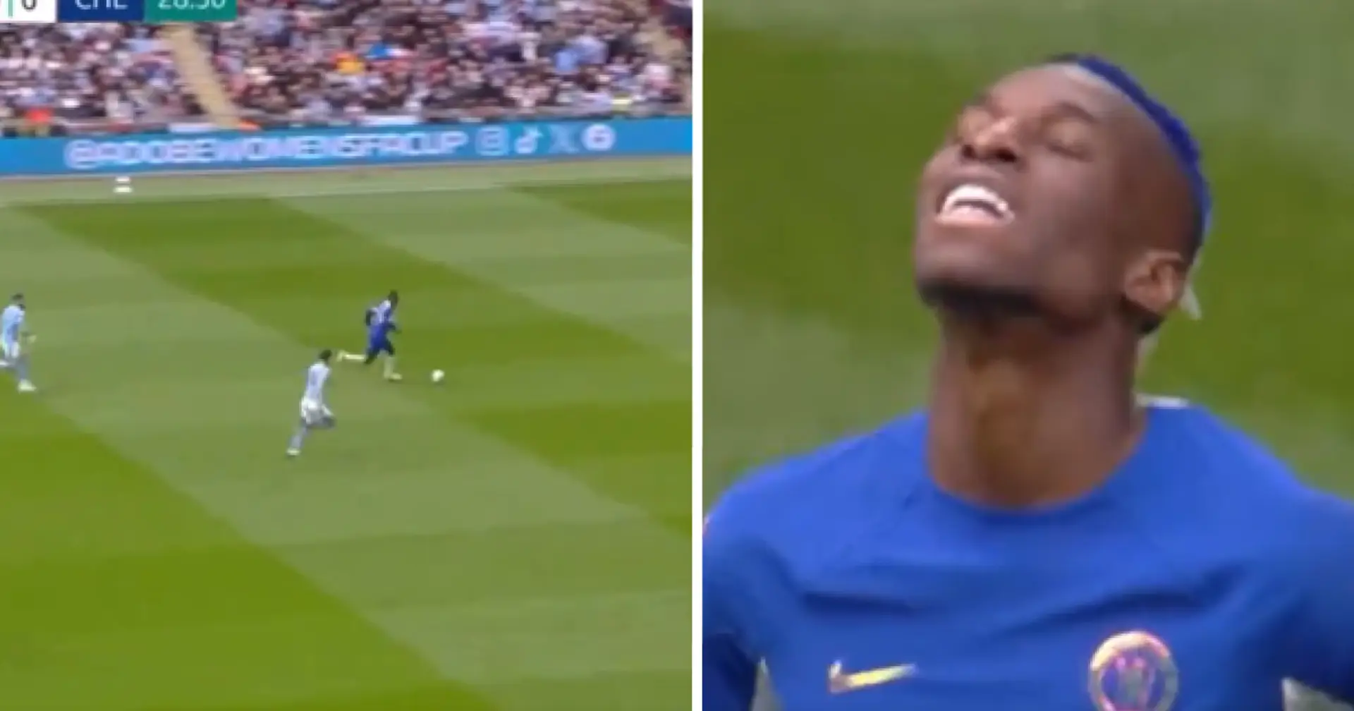 'Oh f**** off': Fan can't believe his eyes after seeing NEW angle of Jackson's big miss v Man City