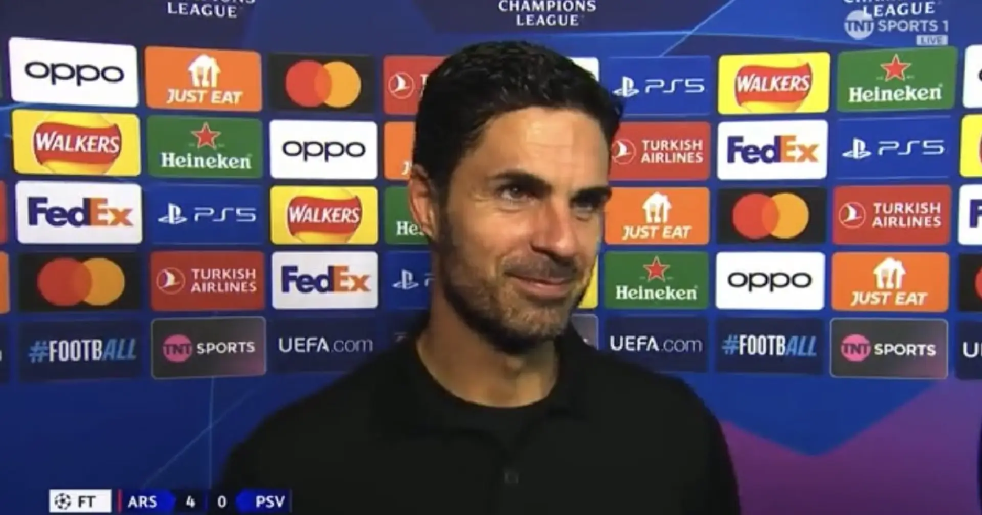 Arteta explains how he will celebrate Champions League victory with his wife - without their kids