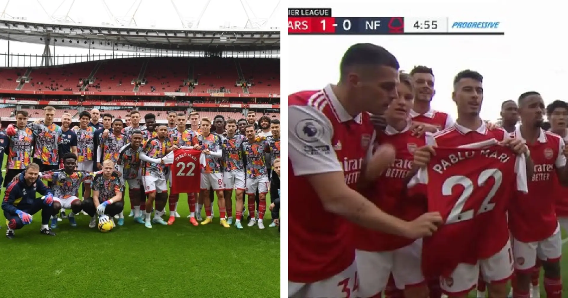 Pablo Mari leaves hospital, Arsenal stars show support with goal celebration 