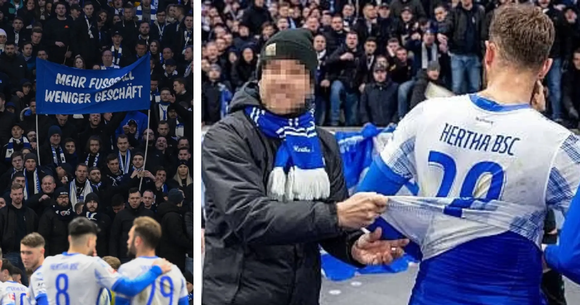 Hertha BSC players told to 'take off jerseys and lay them before fans' after 1-4 derby defeat