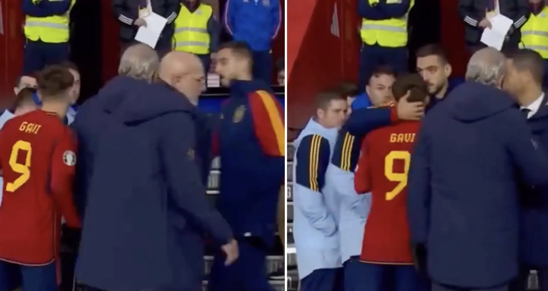 First player to comfort Gavi after leaving pitch spotted - he's not from Barca