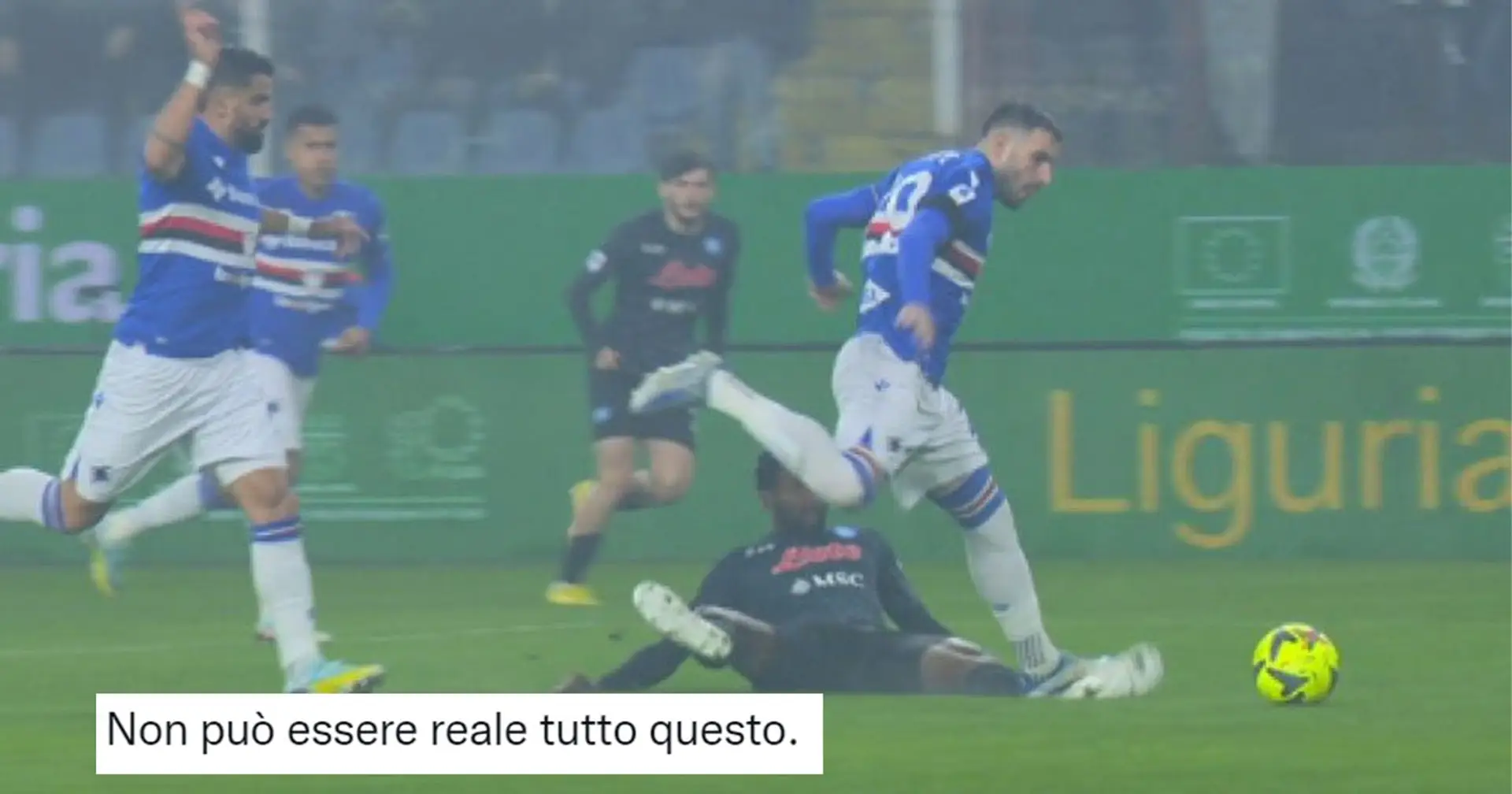 "Non può essere reale tutto questo", la furia dei tifosi dell'Inter dopo l'arbitraggio di Sampdoria-Napoli