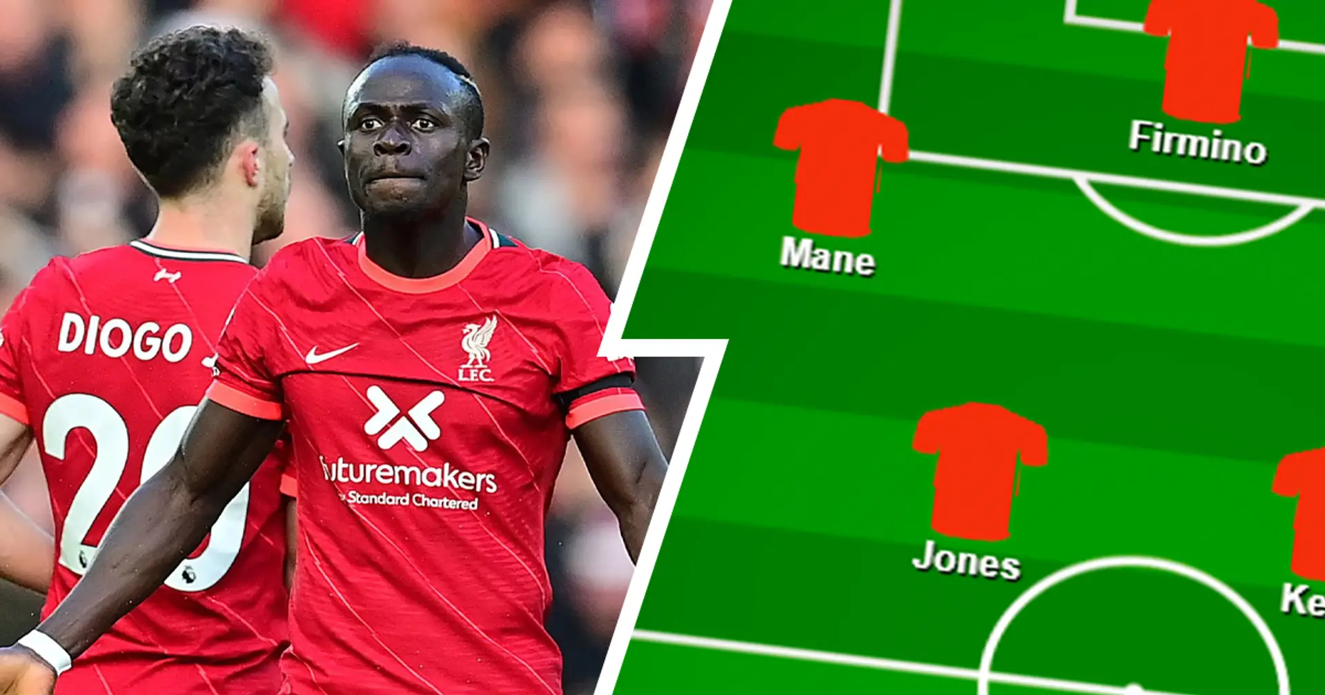 Bring Mane back in? Select your preferred Liverpool XI vs Brighton from 2 options