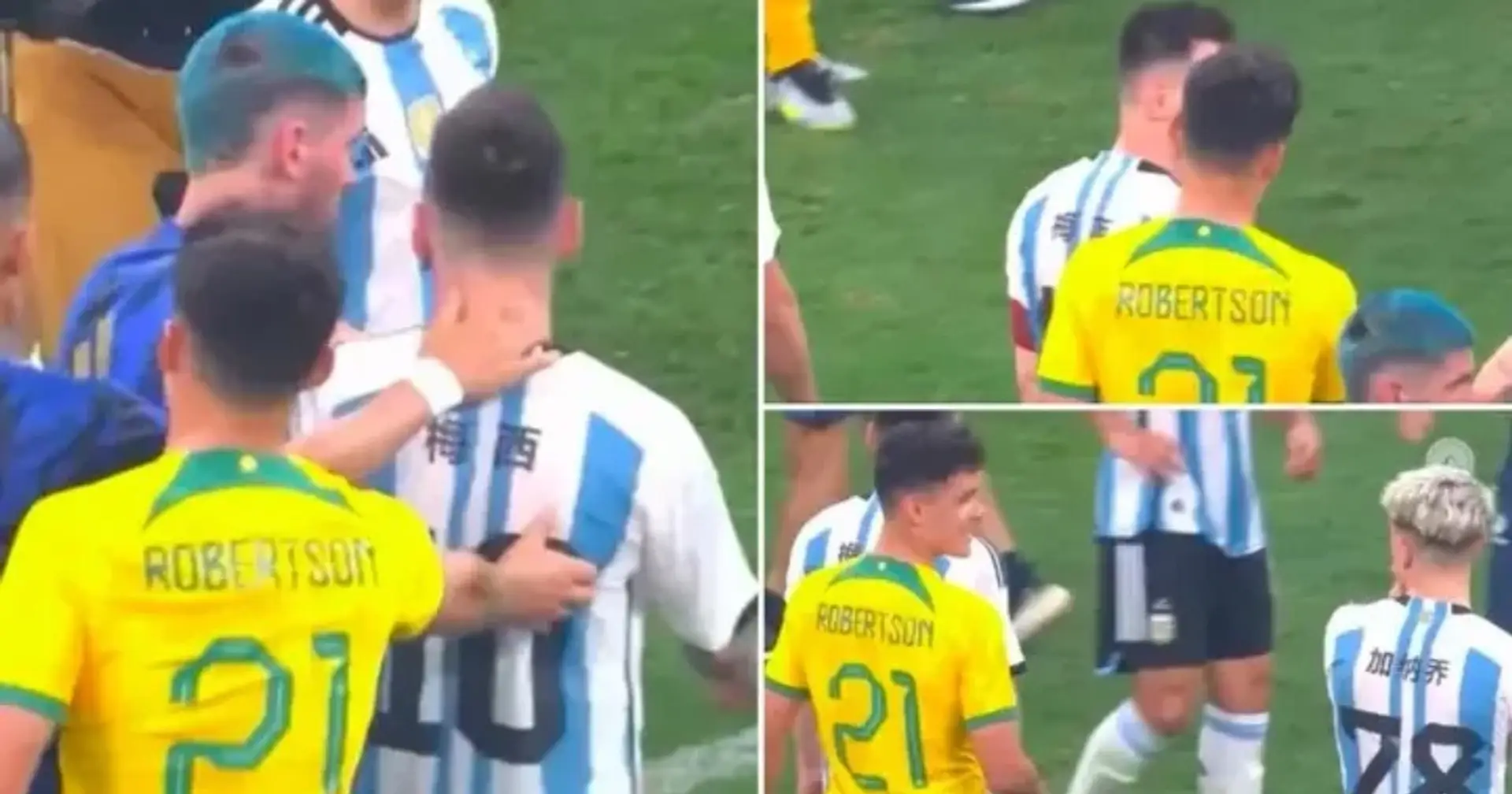 Der Youngster von ManCity versuchte, sich Messis Trikot zu schnappen: Der Argentinier reagierte seltsam
