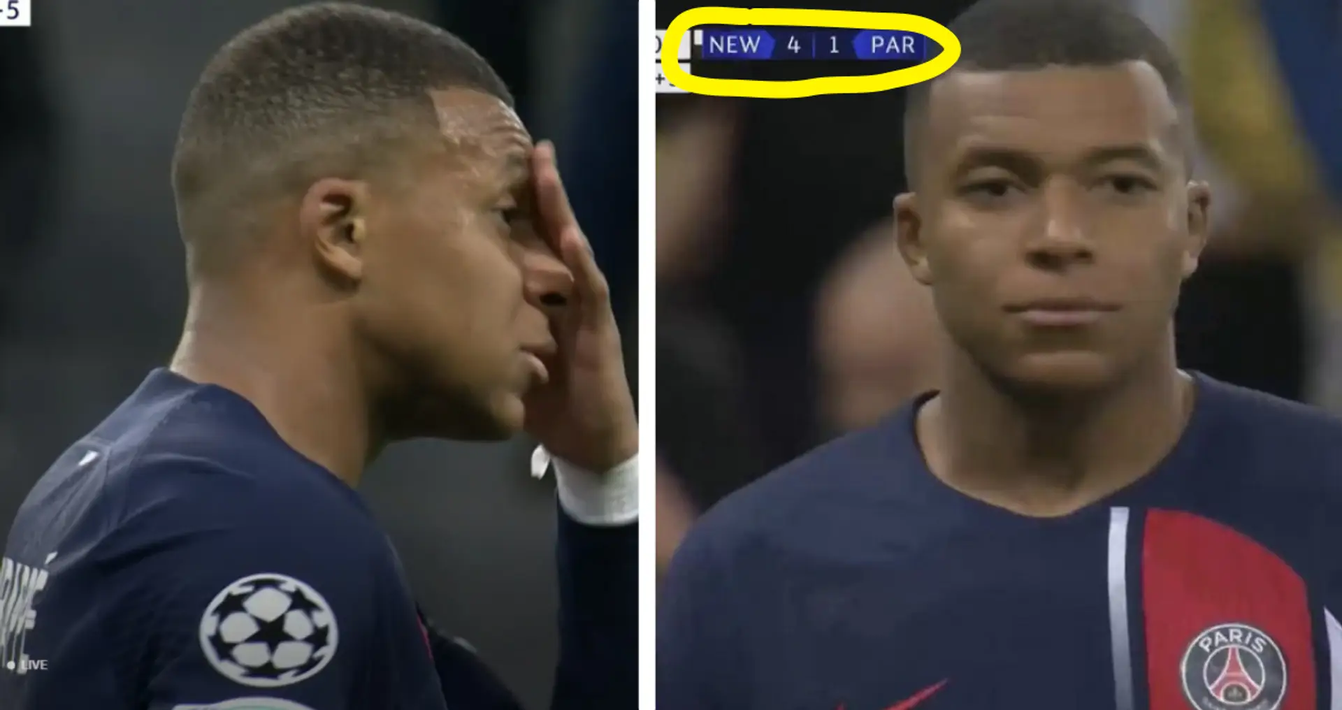 'Esto es para engañarnos': los madridistas se ríen de Mbappé mientras el Newcastle golea al PSG