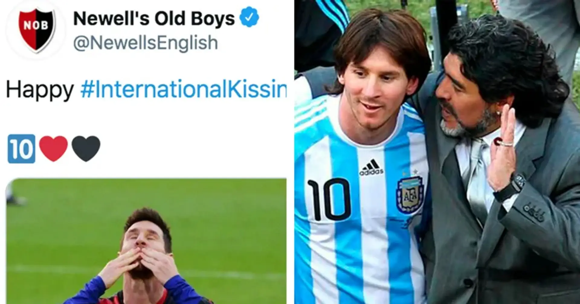 El club de infancia de Messi presenta un saludo muy especial por el Día Internacional del Beso: a los culés les encantará
