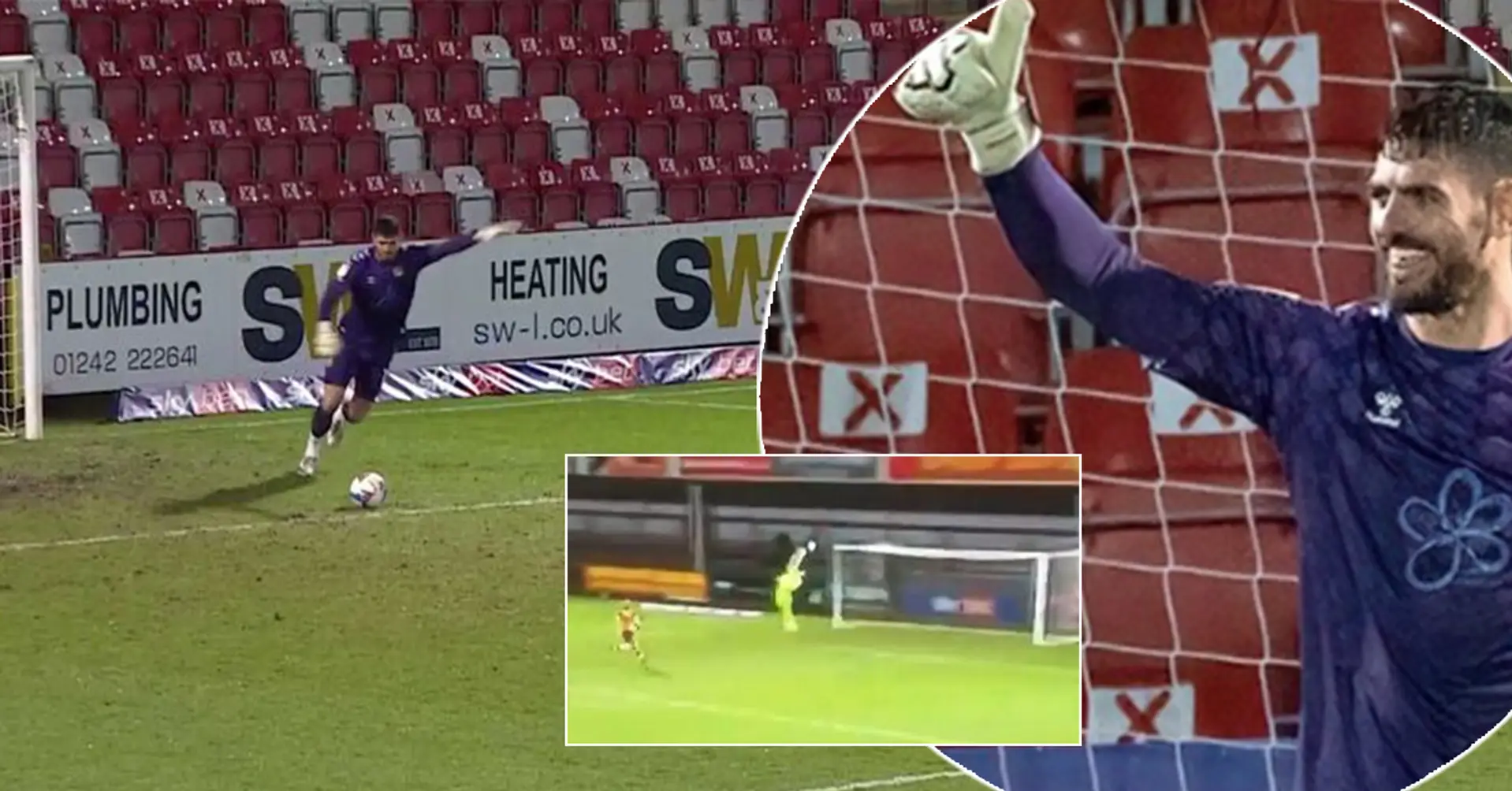 English goalkeeper embarrasses rivals, scores from his own penalty area with a crazy shot 
