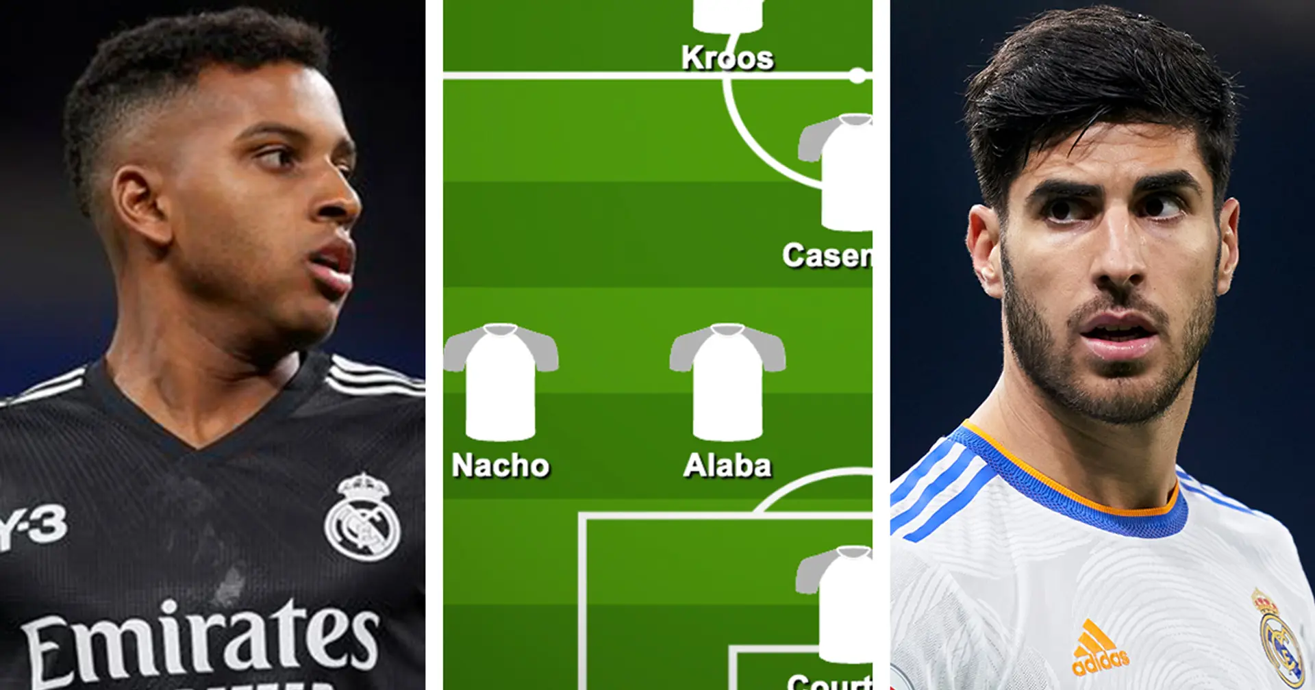 ¿Asensio o Rodrygo? Elige tu XI favorito del Real Madrid para el partido ante el Celta entre 2 opciones