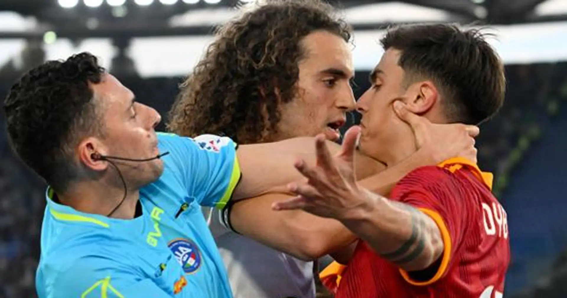 Rissa a fine derby, Dybala provoca Guendouzi mostrandogli il parastinco: il motivo del gesto della Joya