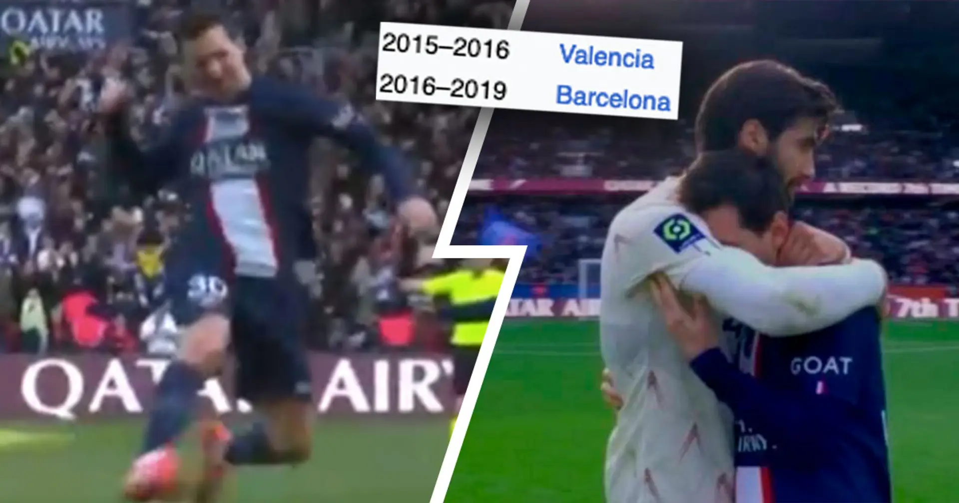 One former Barca player hugs Messi after Ligue 1 game – you might've forgotten him