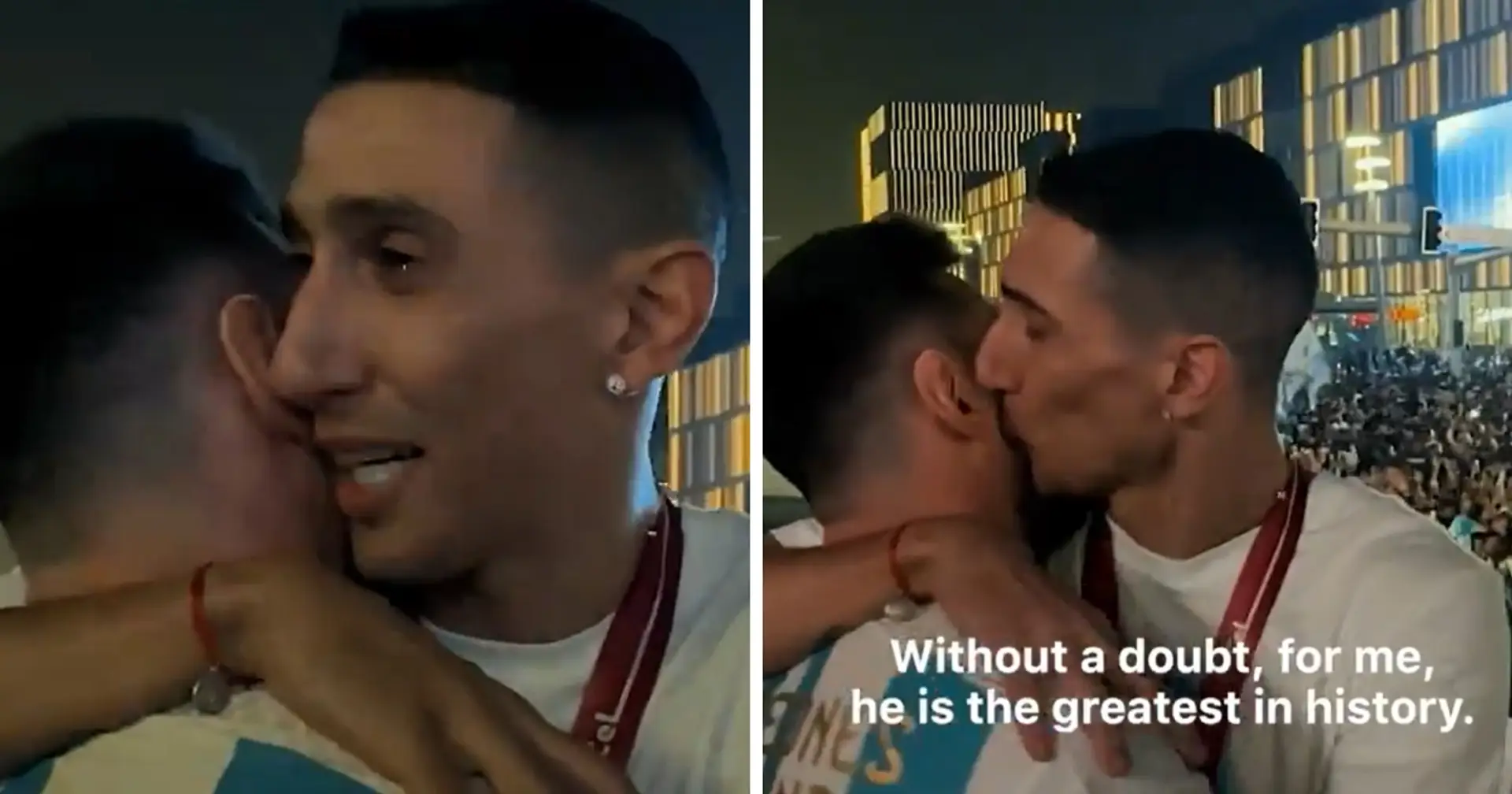 New footage reveals touching moment between Lionel Messi and Angel Di Maria after World Cup victory
