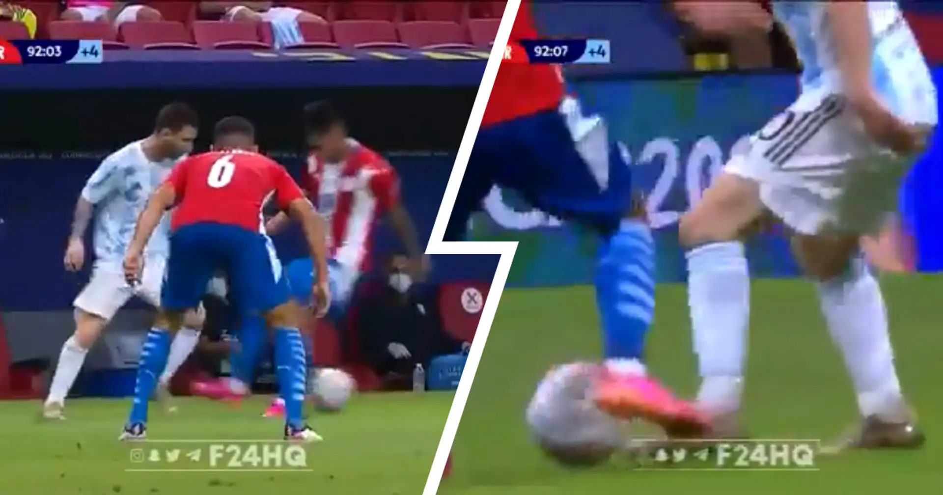 Messi makes fun of Paraguay defender by joy-to-watch nutmeg