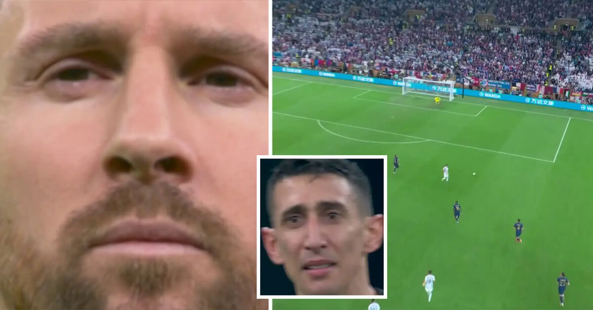 2 Sekunden der Größe: Lionel Messis genialer One-Touch Pass (!), umringt von 2 Franzosen (!!), wenige Sekunden vor Di Marias Tor im WM-Finale 
