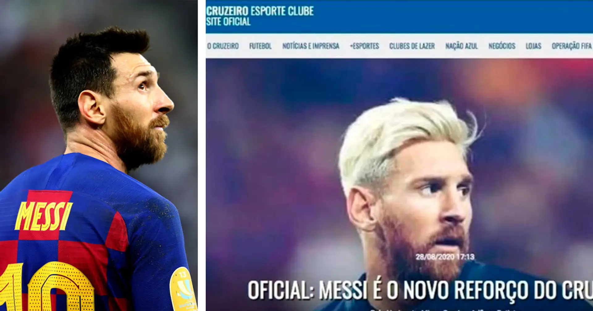Furor en Brasil: Cruzeiro anunció en su web el fichaje de Messi