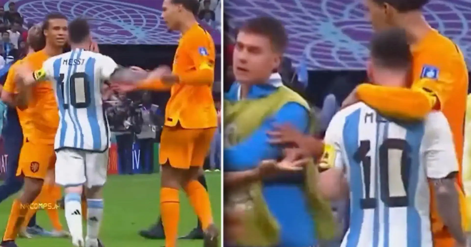 'The best thing you'll see on Internet': Van Dijk spotted protecting Messi from his own teammates
