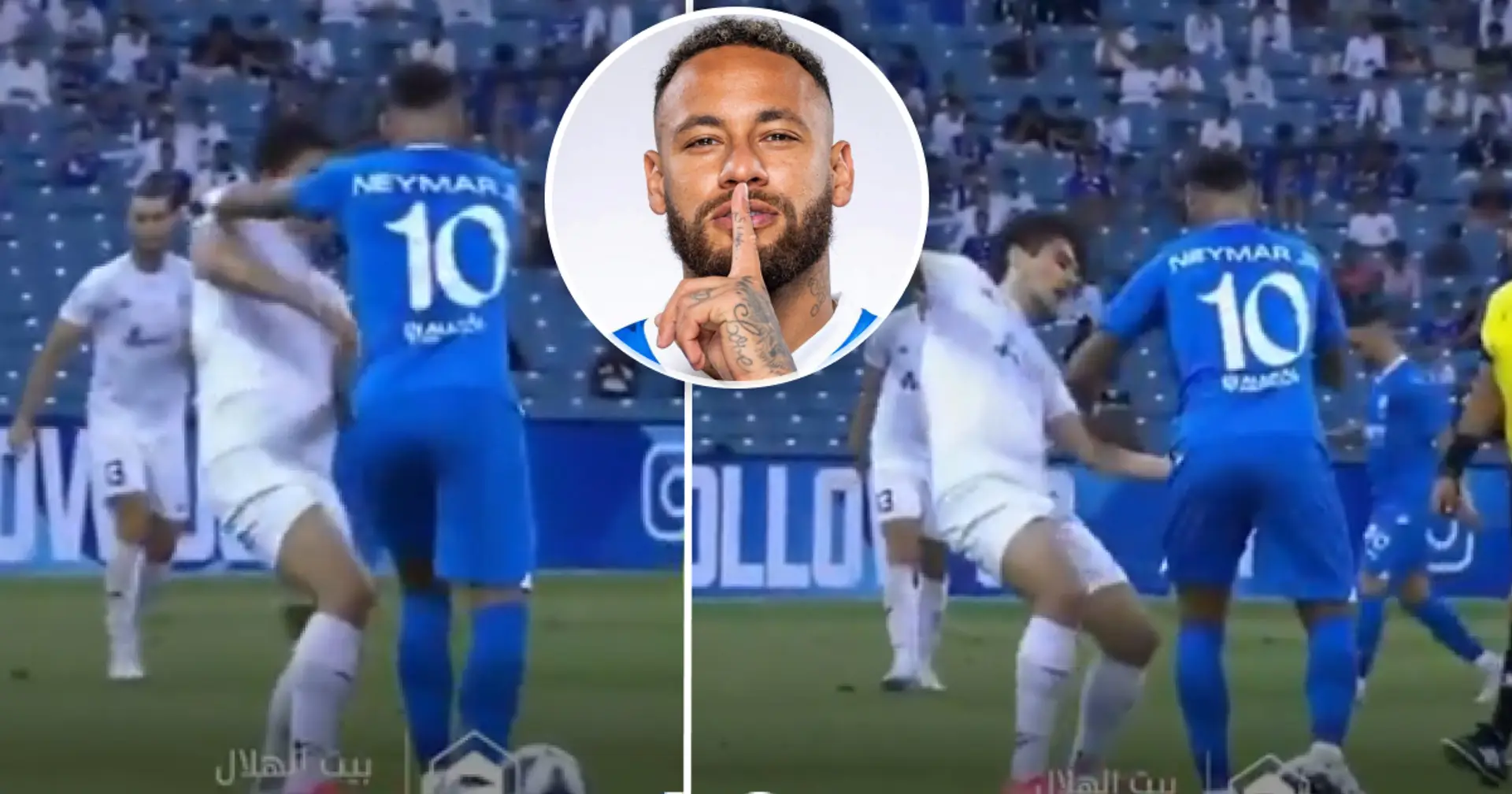 Neymar bad behaviour in Saudi League caught on camera – pushes player down and kicks ball at him