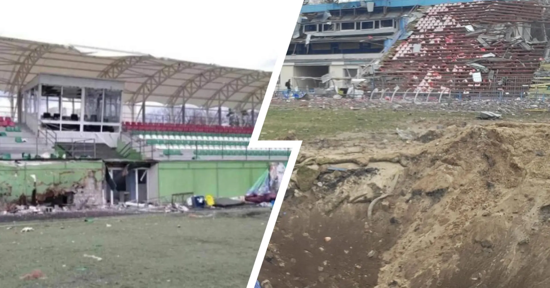 Heimstadion von Andriy Yarmolenko in Tschernihiw wurde total zerbombt! 