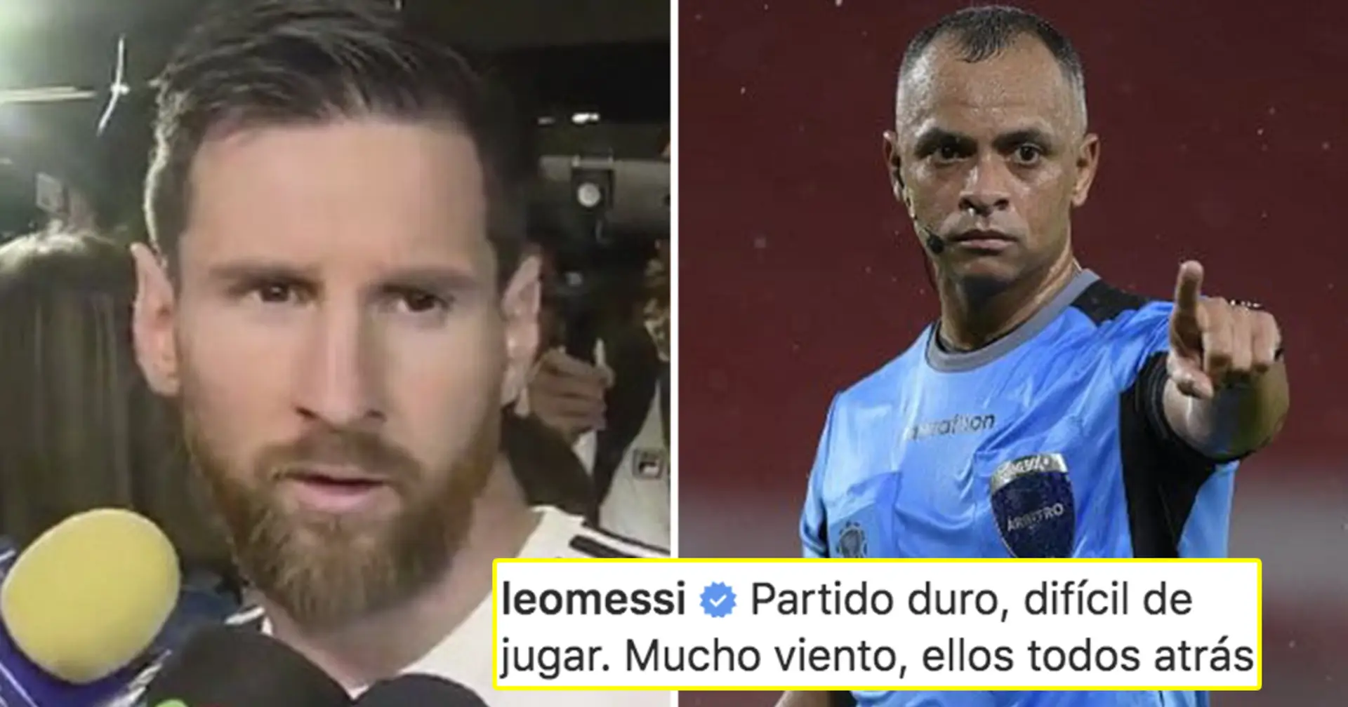"On dirait qu'il le fait exprès": Messi s'en prend directement à l'arbitre du match Argentine-Pérou dans un post Instagram