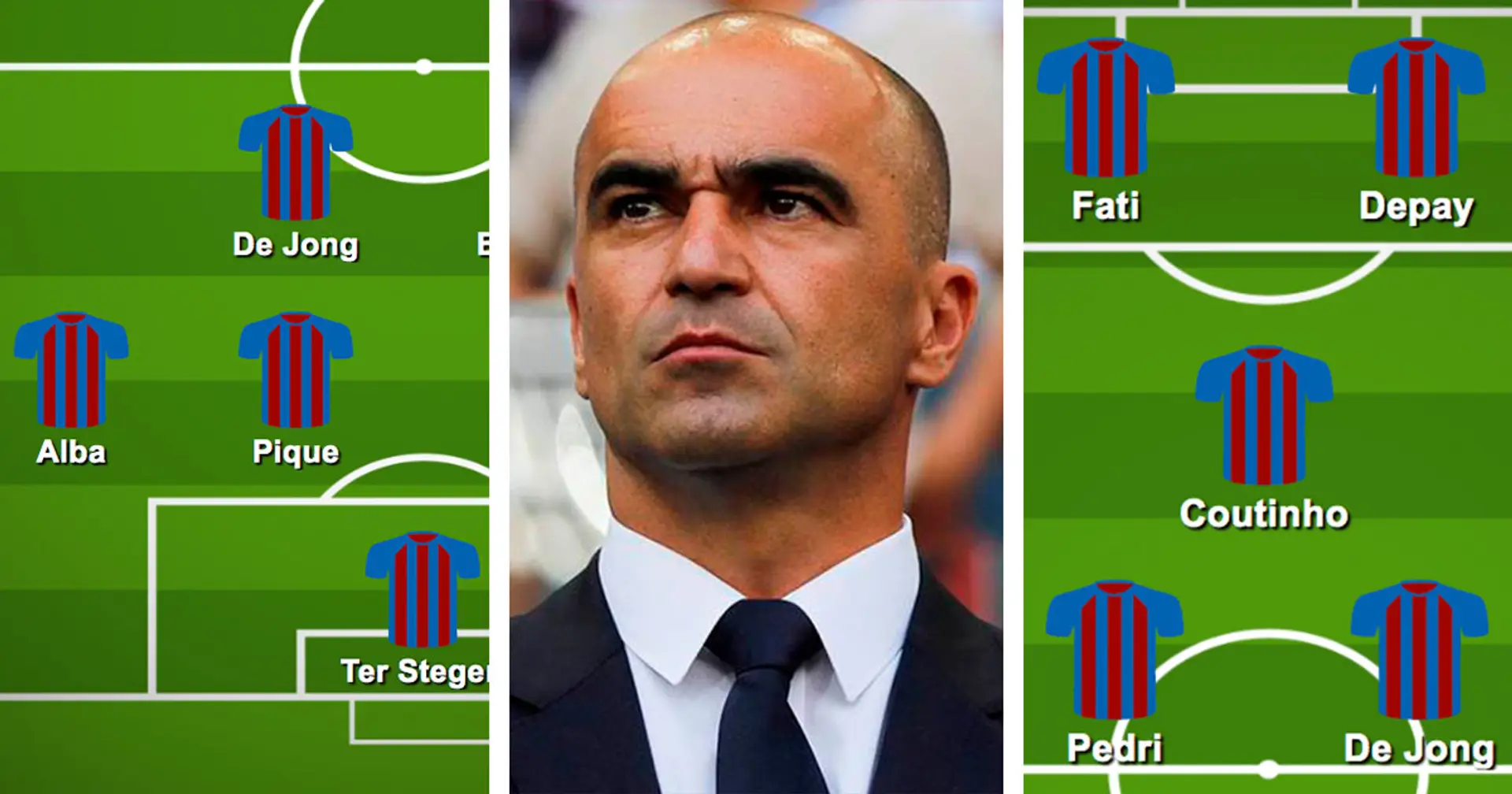 How Barca could line up under Roberto Martinez: 3 options