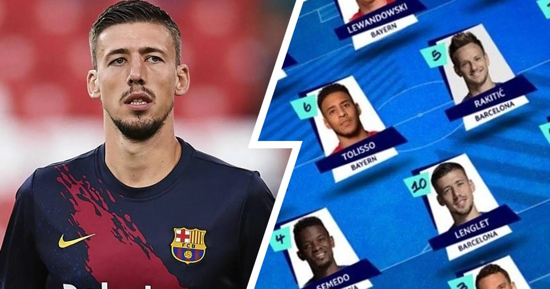 Lenglet y otras dos estrellas del Barça incluidas en el equipo de la Semana de la Champions League, Messi y De Jong quedan fuera