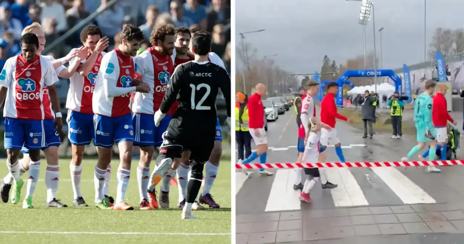 Ein Team aus der obersten norwegischen Liga ist gezwungen, vor jedem Heimspiel den Verkehr anzuhalten und die Straße zum Stadion zu überqueren