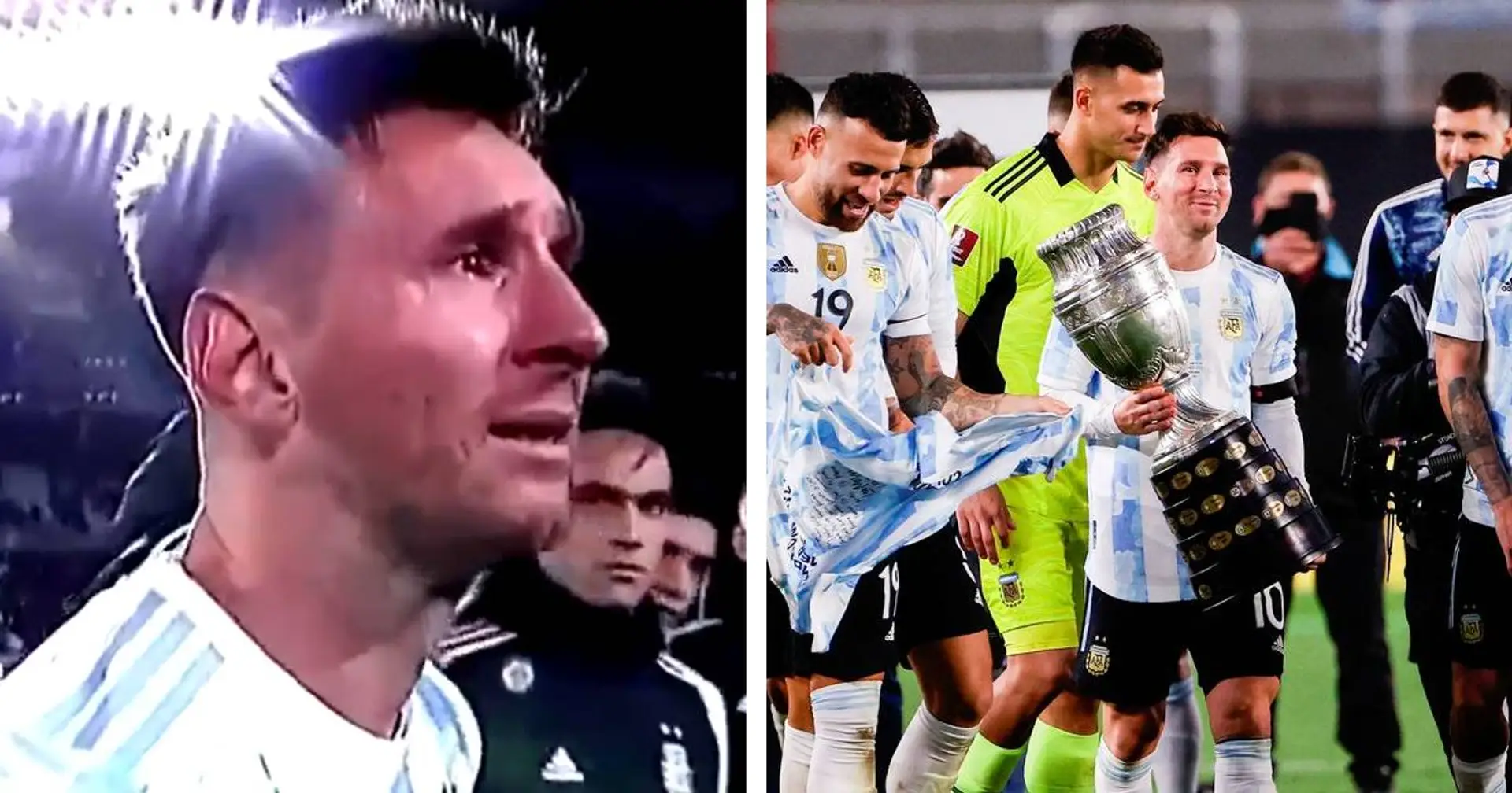 Emotion incroyable de Messi alors que la Sélection argentine présente le Trophée de la Copa America au public argentin (vidéo)