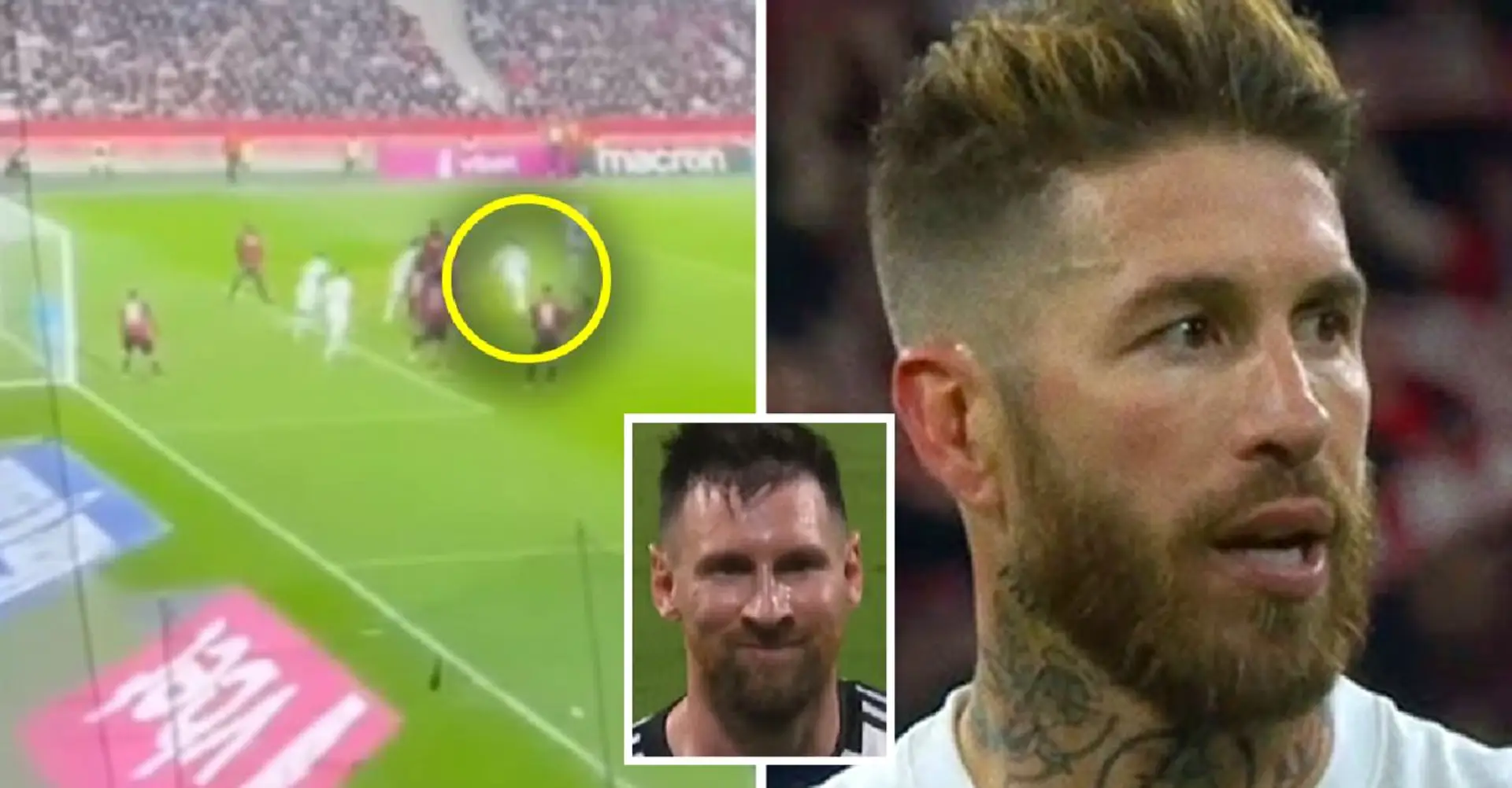 Gesichtet: Messis Reaktion, als er erkannte, dass Sergio Ramos nach seinem Pass ein Tor geschossen hatte