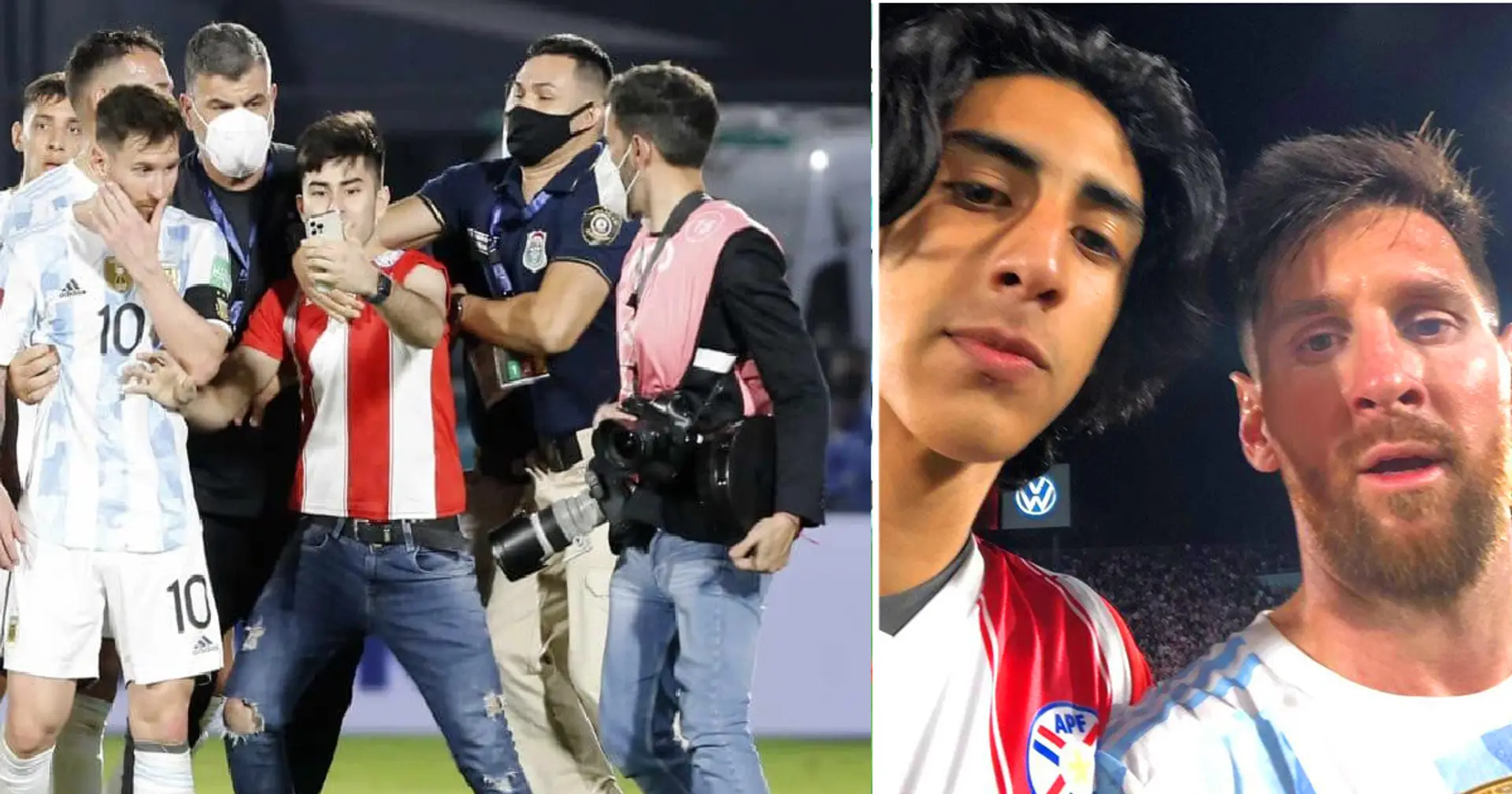Lionel Messi takes selfie with fans of opposing team fans after Argentina game