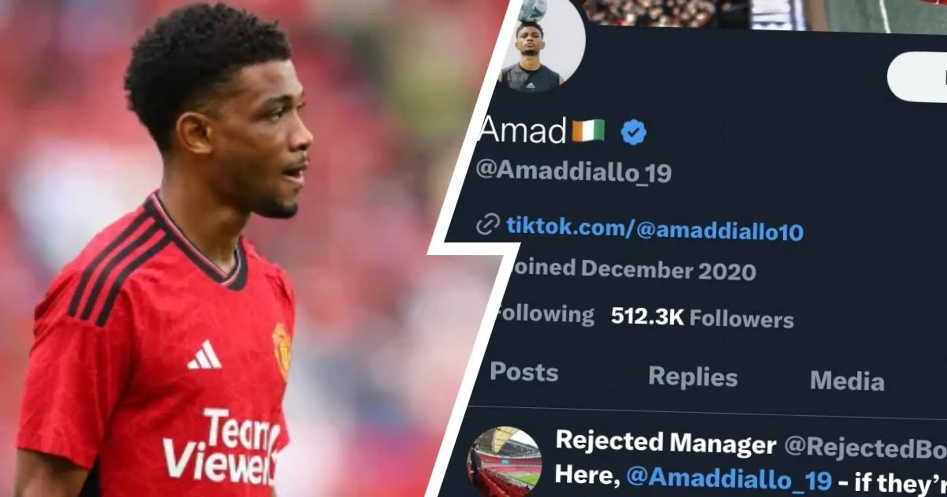 Amad unhappy being snubbed from Newport County win with telling social media activity