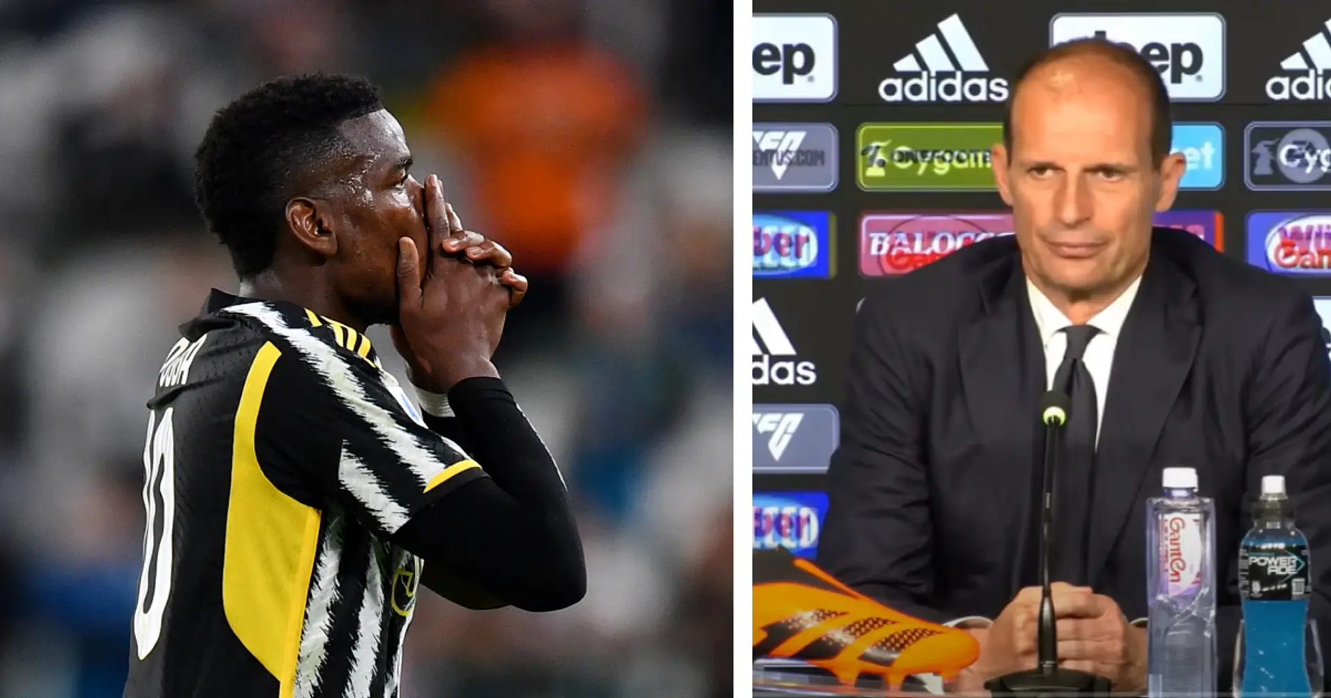 Allegri reacts to yet another Paul Pogba injury as Frenchman leaves pitch in tears after just 24 minutes