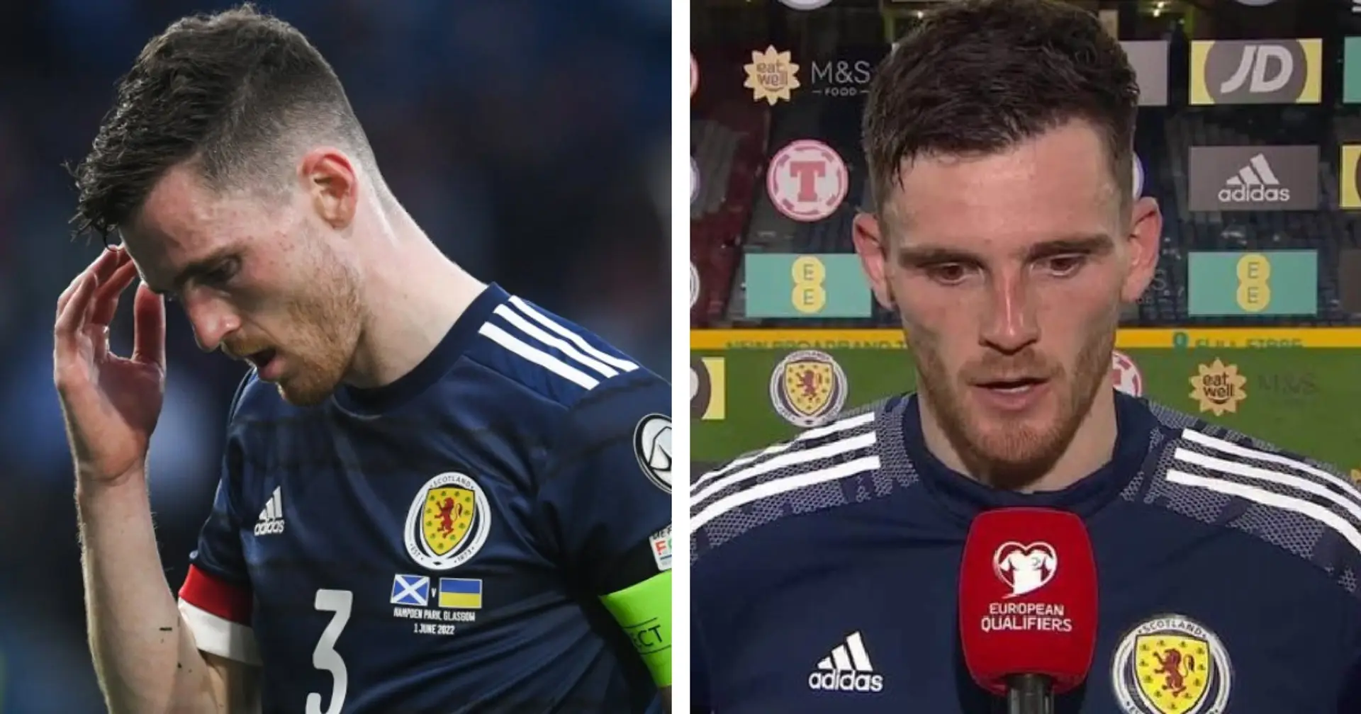 'It’s been the toughest 10 days of my football career': Robertson and Scotland to miss World Cup after Ukraine loss