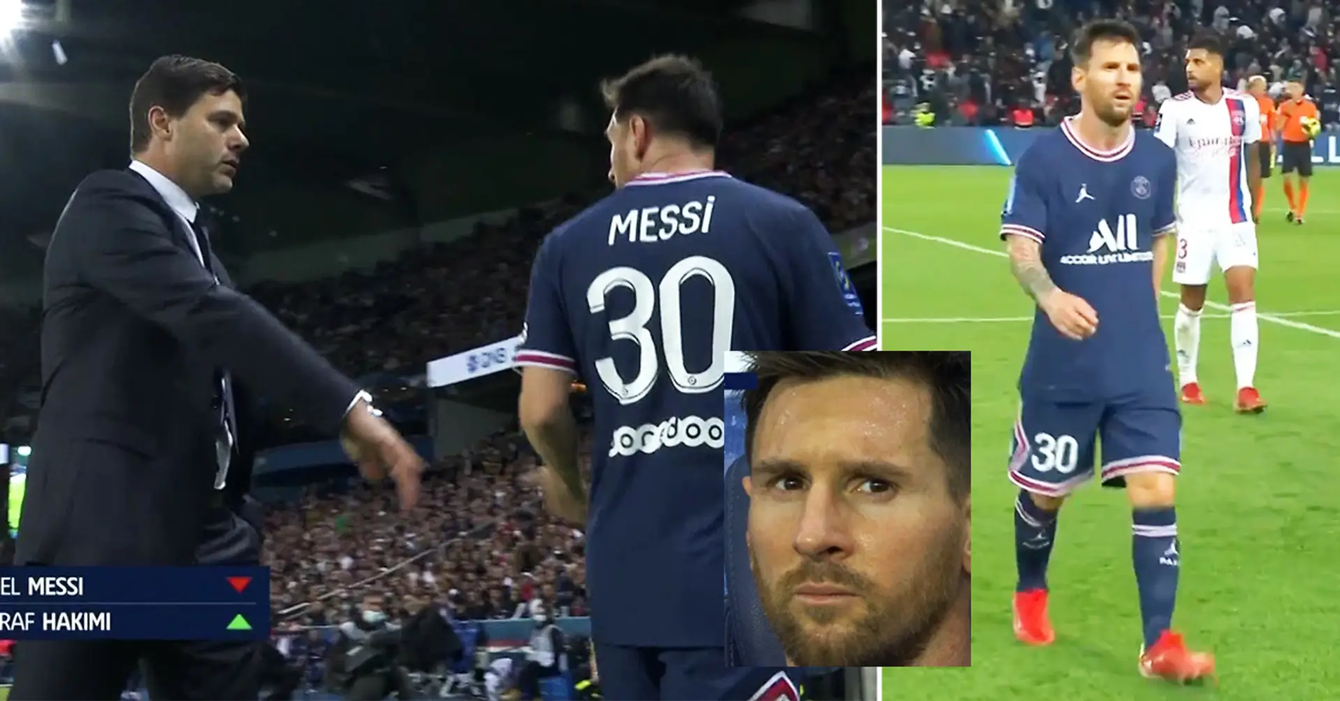 Scandal: Leo Messi refuses to shake Pochettino's hand after he subs him, reaction caught on camera