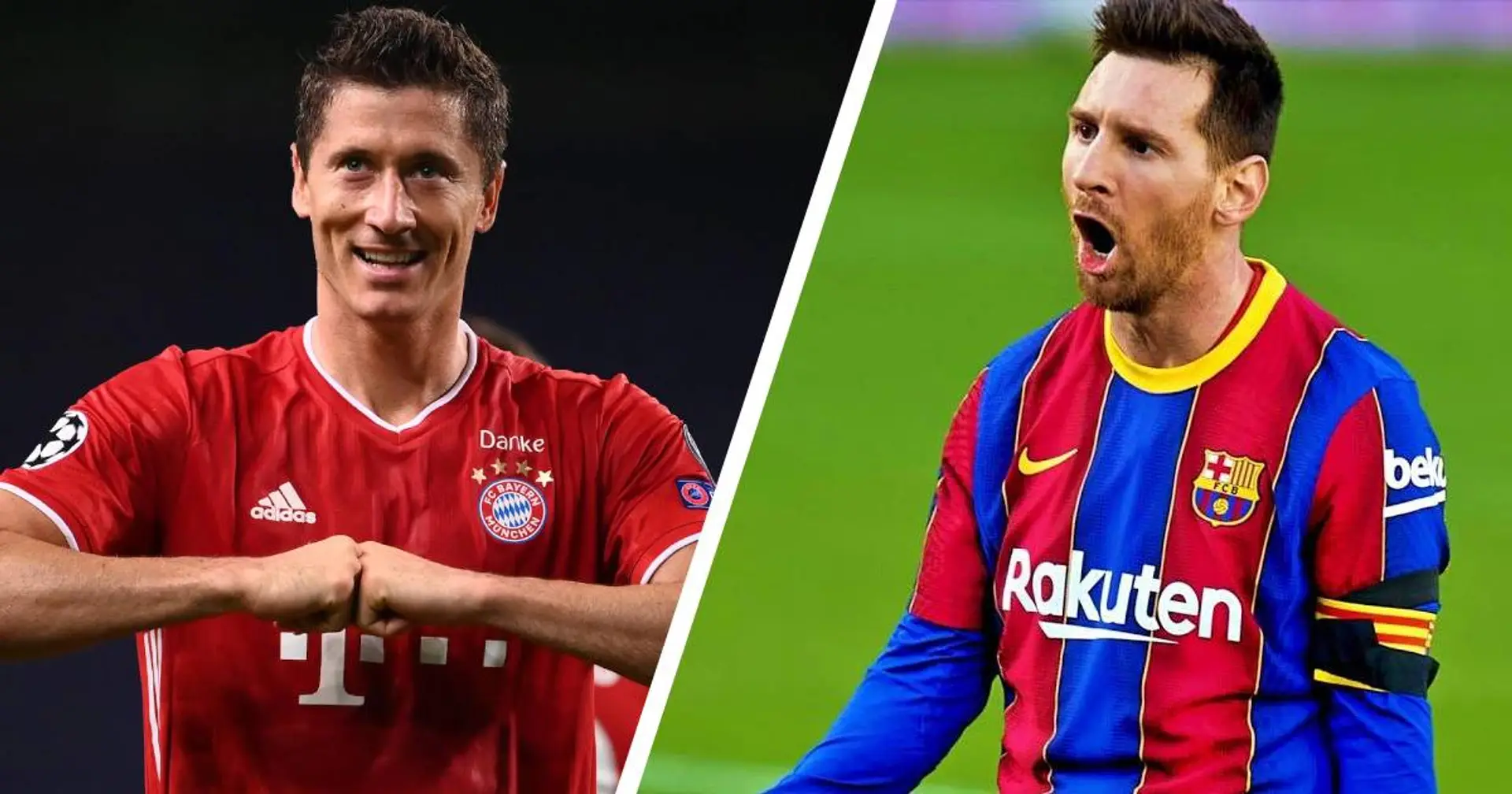 Leo Messi only behind Robert Lewandowski in total goal contributions in 2020