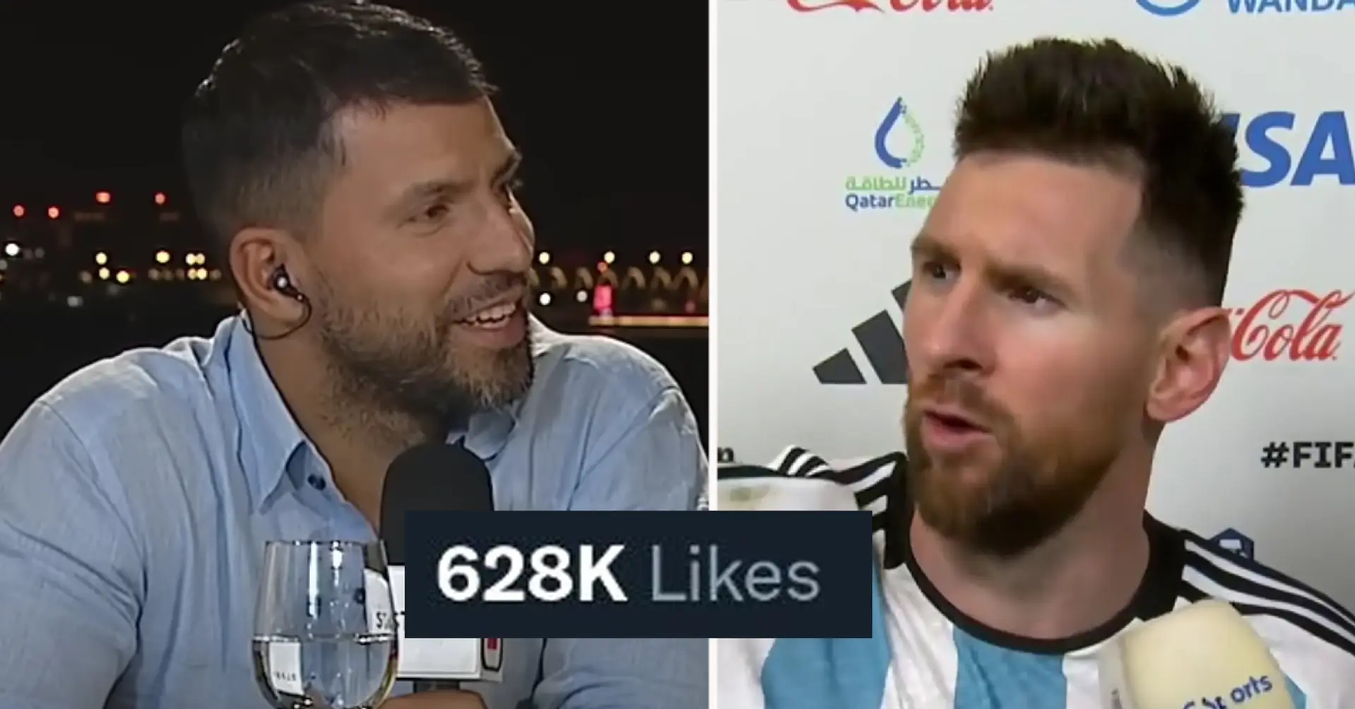 600.000 (!!!) Likes: Sergio Agüeros Scherz über Messis Interview ging in den sozialen Medien viral