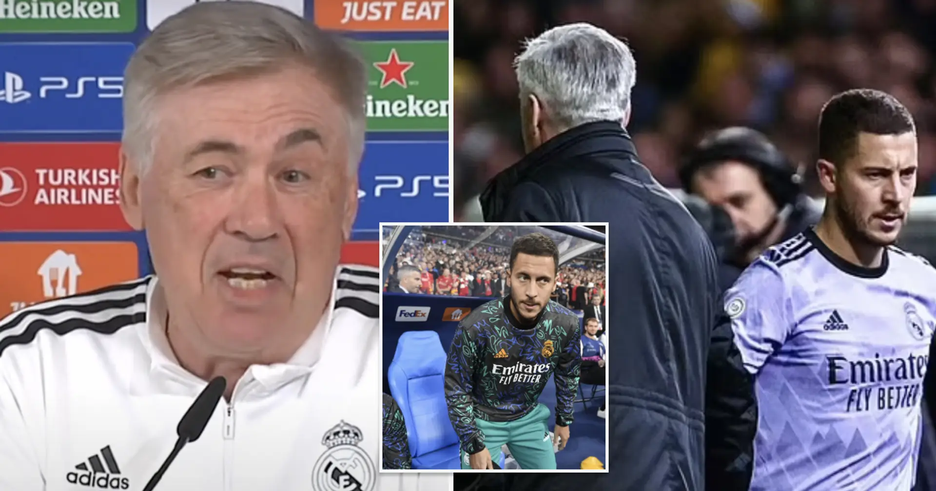 'He's right': Ancelotti admits they 'don't talk much' with Hazard, explains why he doesn't play