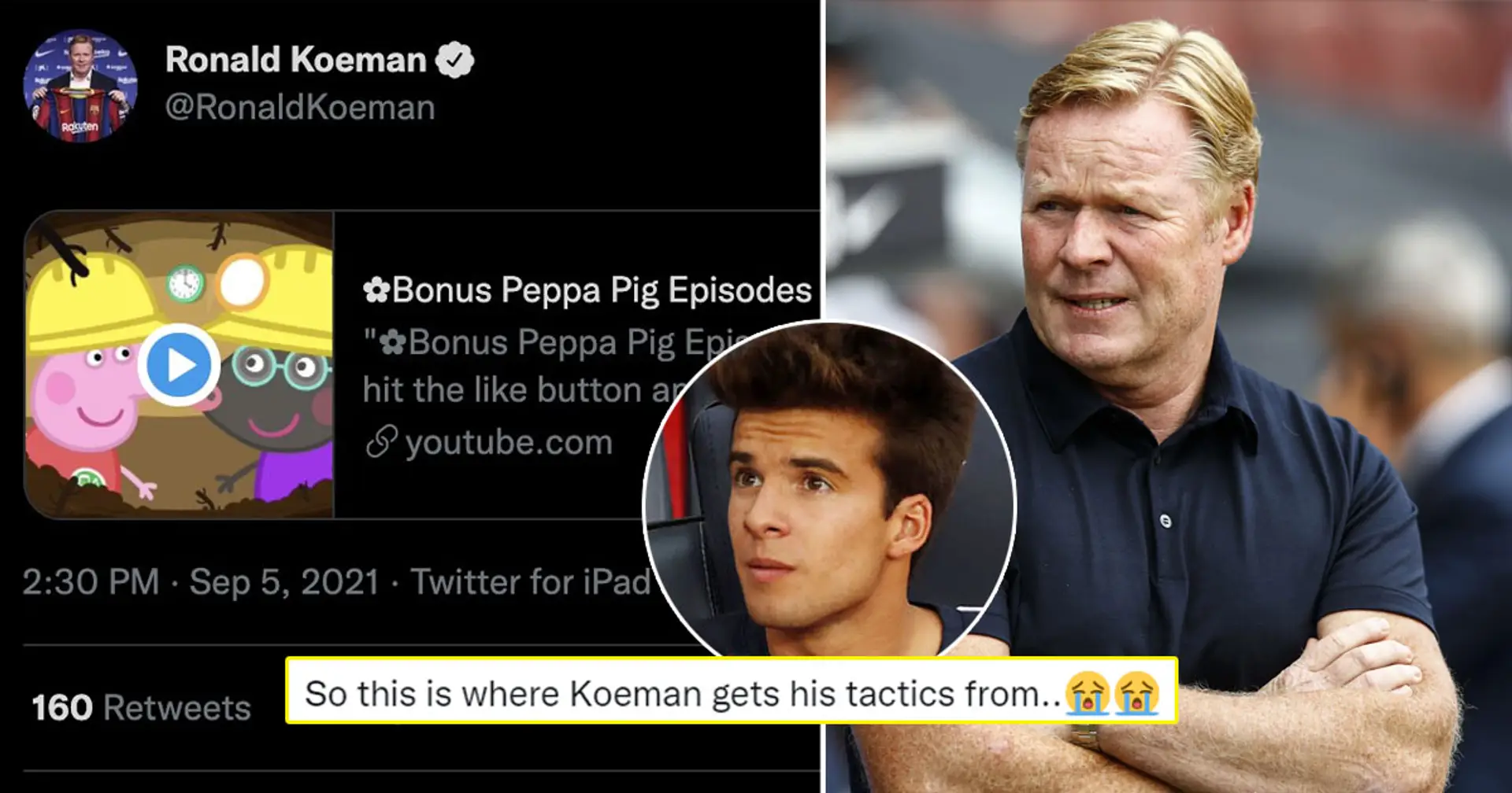 Koeman comparte un enlace al episodio de Peppa Pig, los fans no pueden entender lo que significa